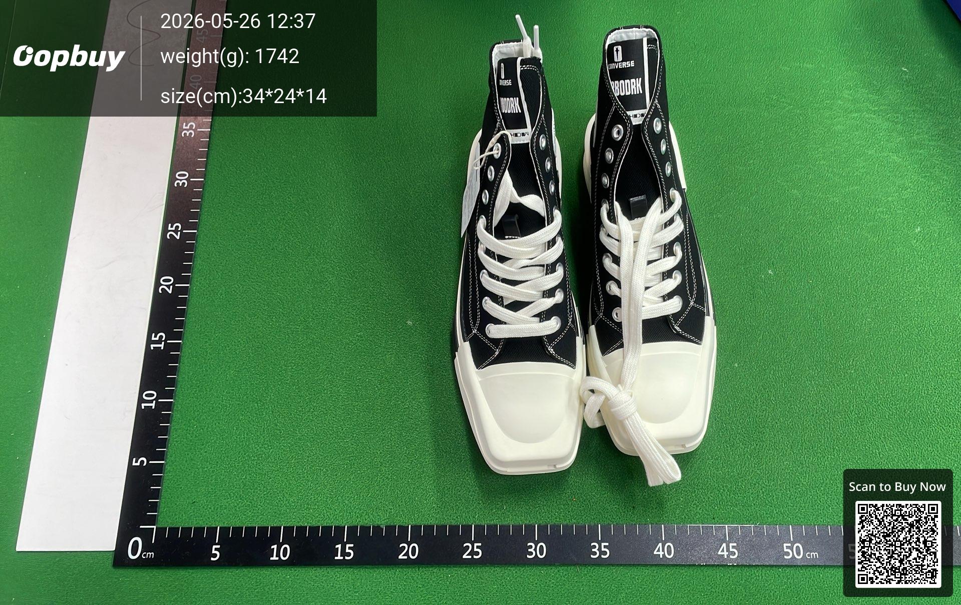 Foto QC 6 de Converse Chuck 70 High Rick Owens DRKSHDW TURBODRK Black 172344C