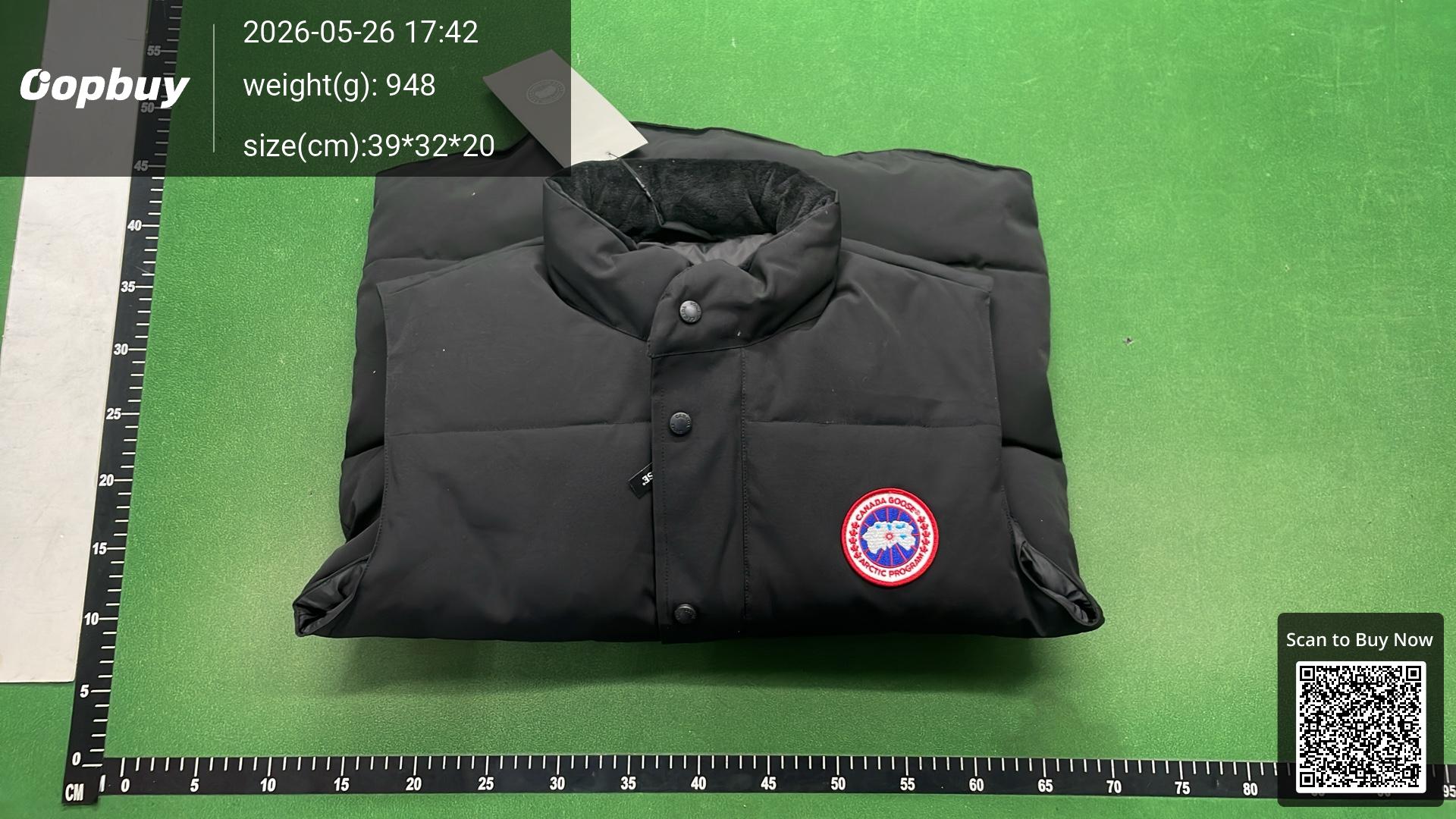 Foto QC 7 de Canada Goose Puffer Jacket Down Fur Trim Hood Black