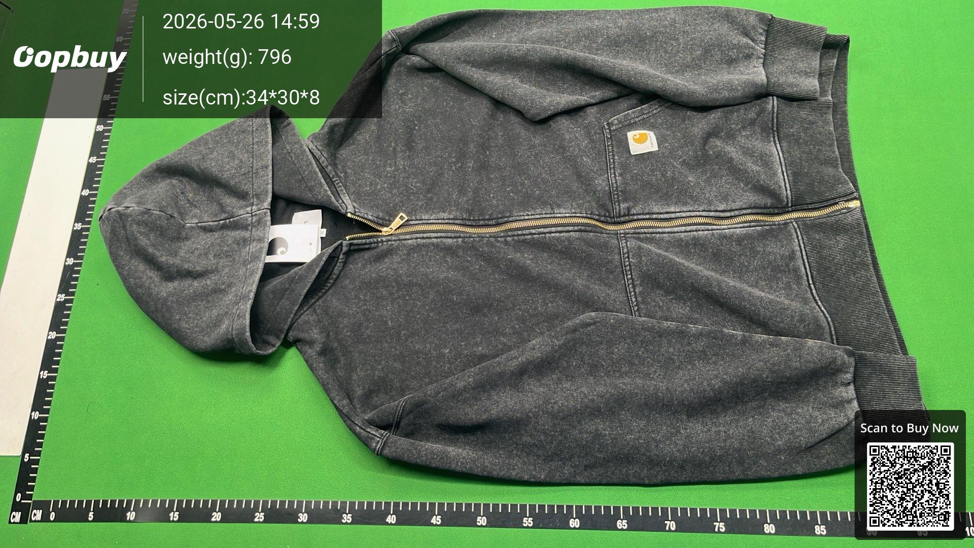 Foto QC 7 de Carhartt WIP Zip Sweater Hoodie Brown