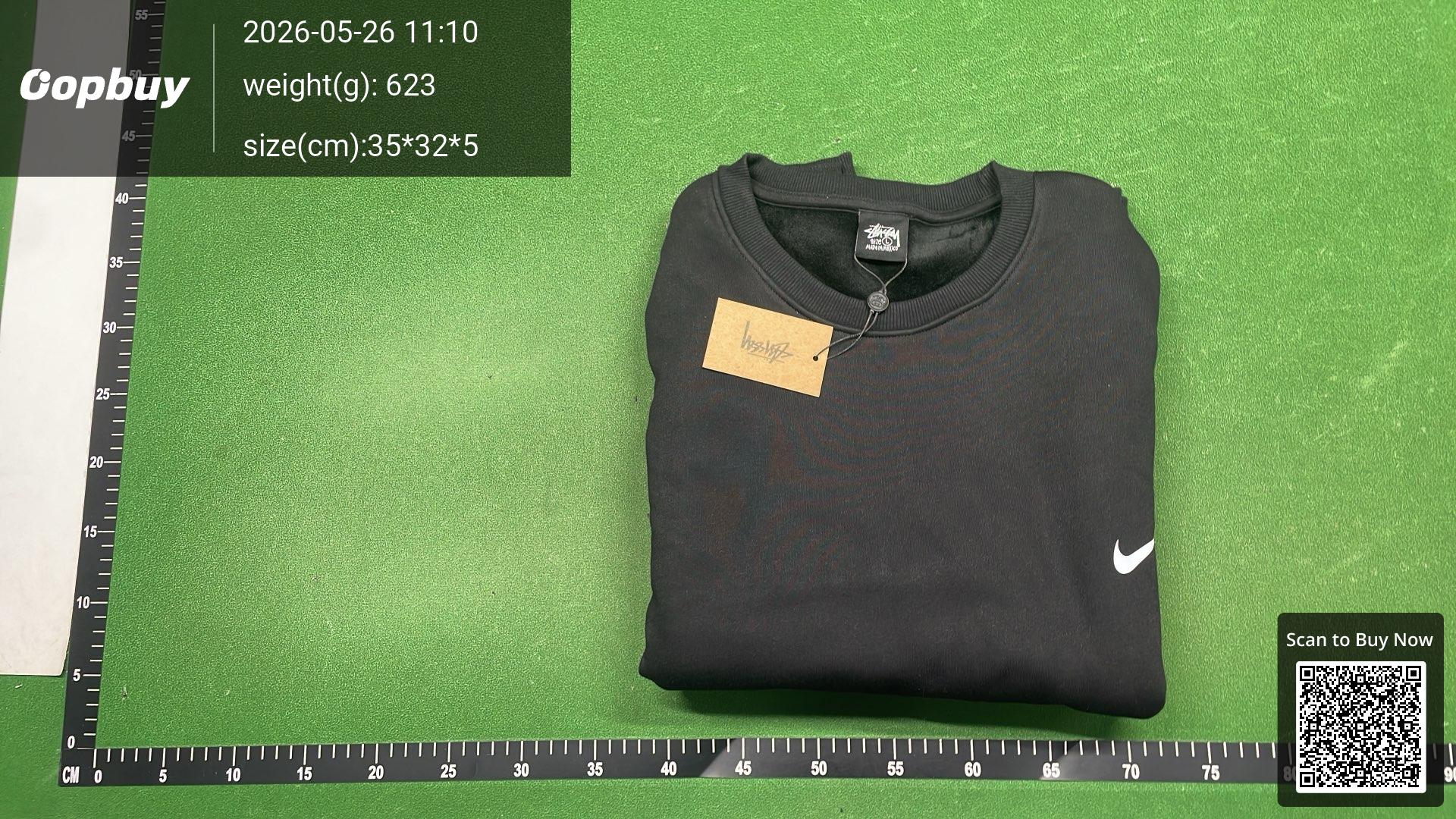 Foto QC 7 de Stussy Sweatshirt Pixel Collegiate Logo Black
