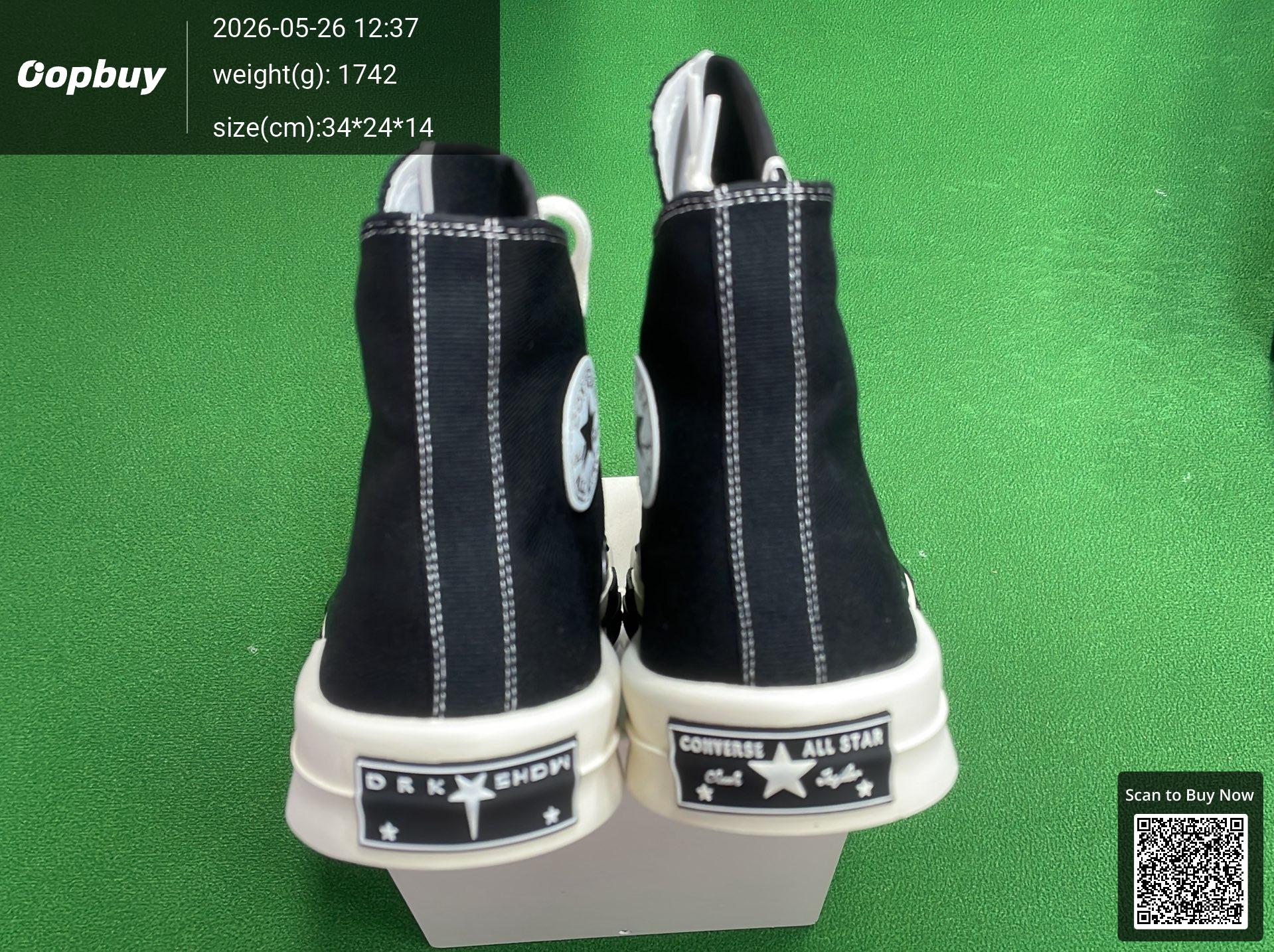 Foto QC 3 de Converse Chuck 70 High Rick Owens DRKSHDW TURBODRK Black 172344C