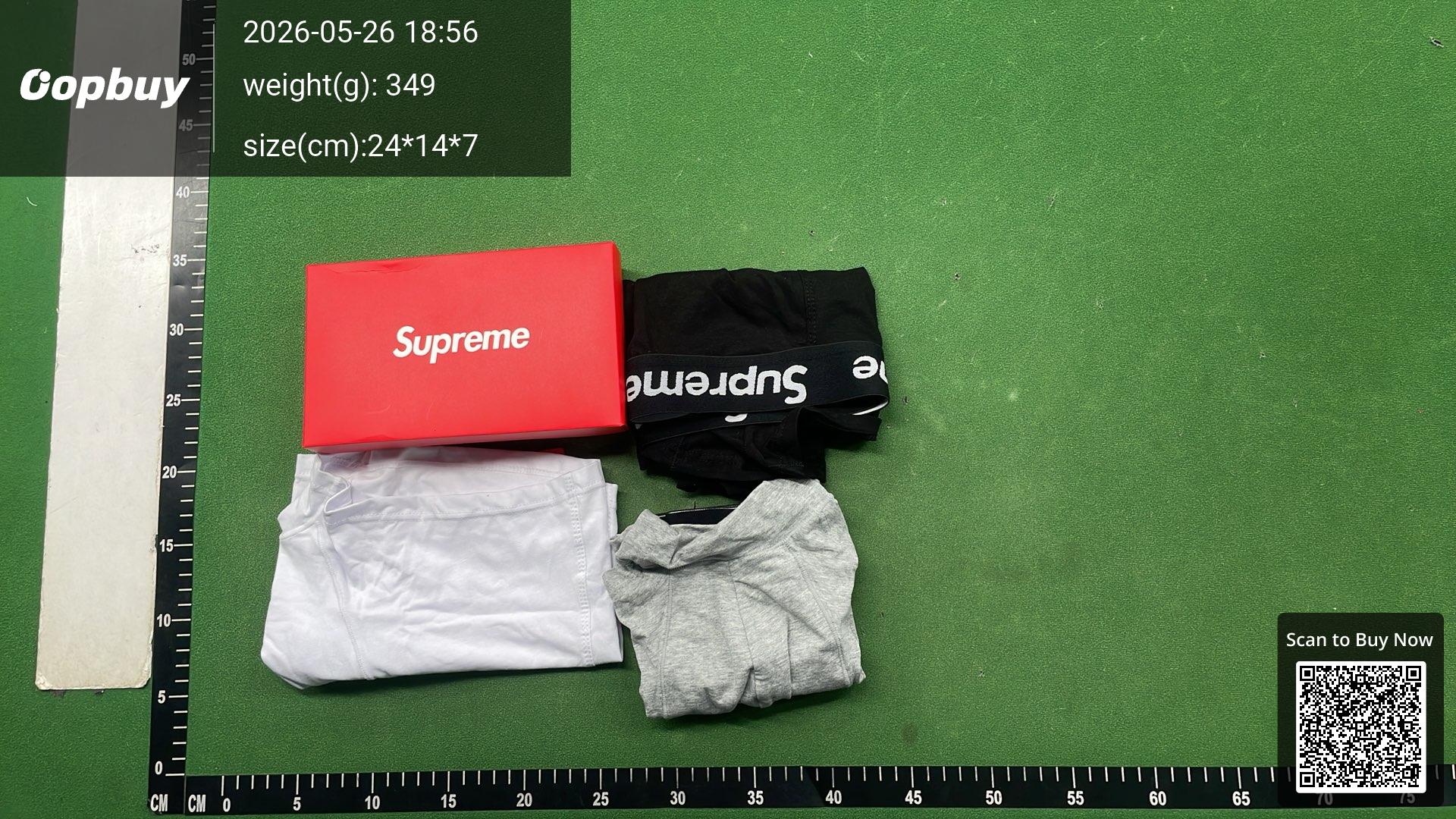 Foto QC 8 de Supreme Underwear Cotton Boxer Briefs Red Blue Black