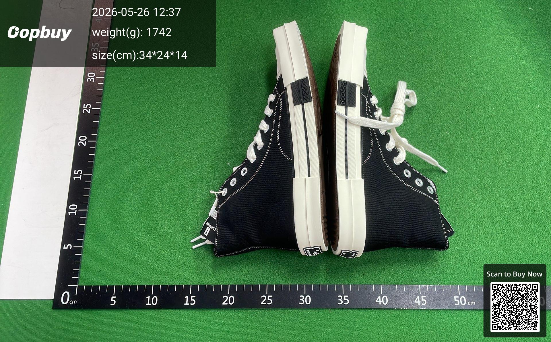 Foto QC 5 de Converse Chuck 70 High Rick Owens DRKSHDW TURBODRK Black 172344C