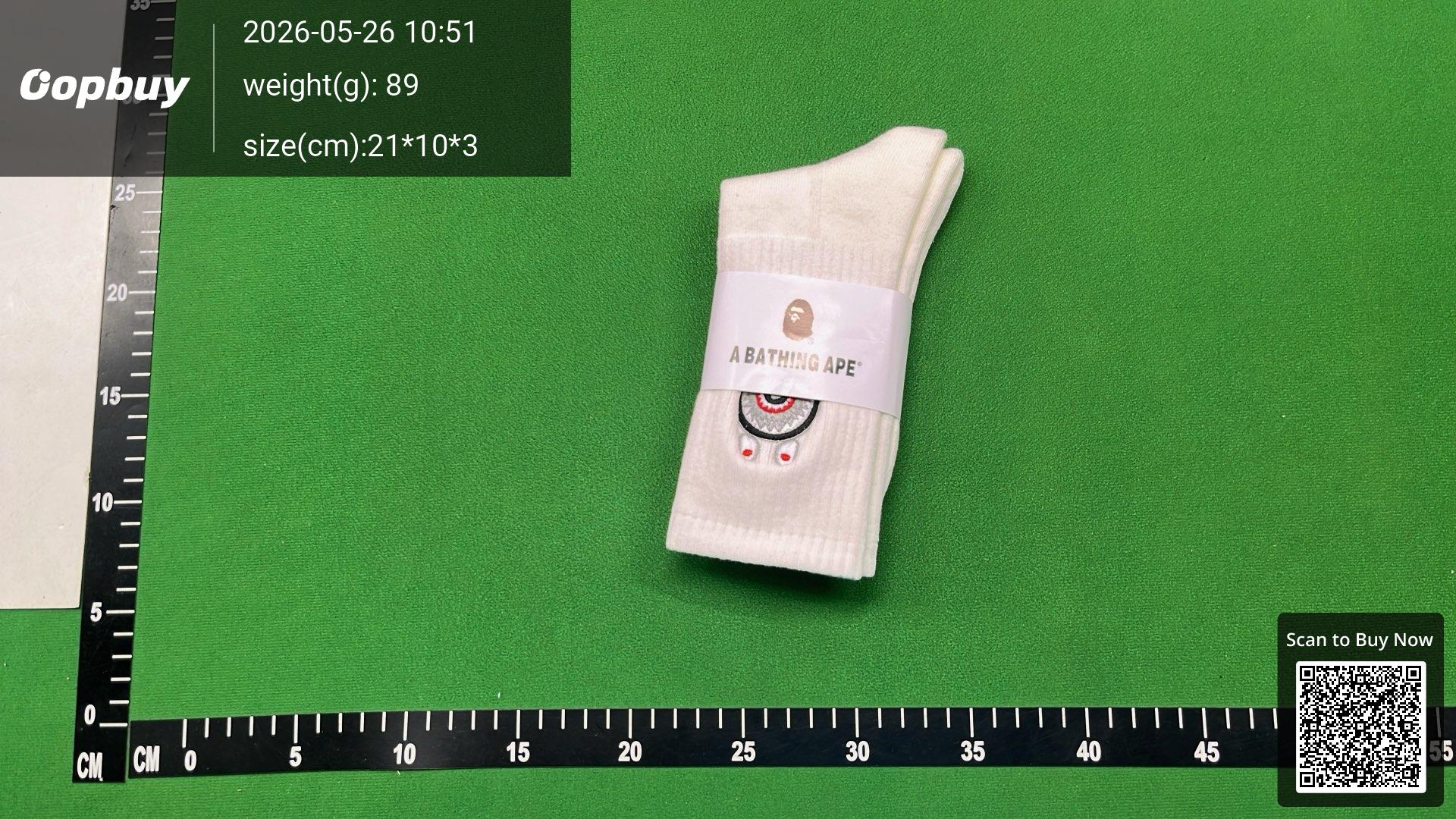 Foto QC 6 de A Bathing Ape Crew Socks Camo Ape Head Black