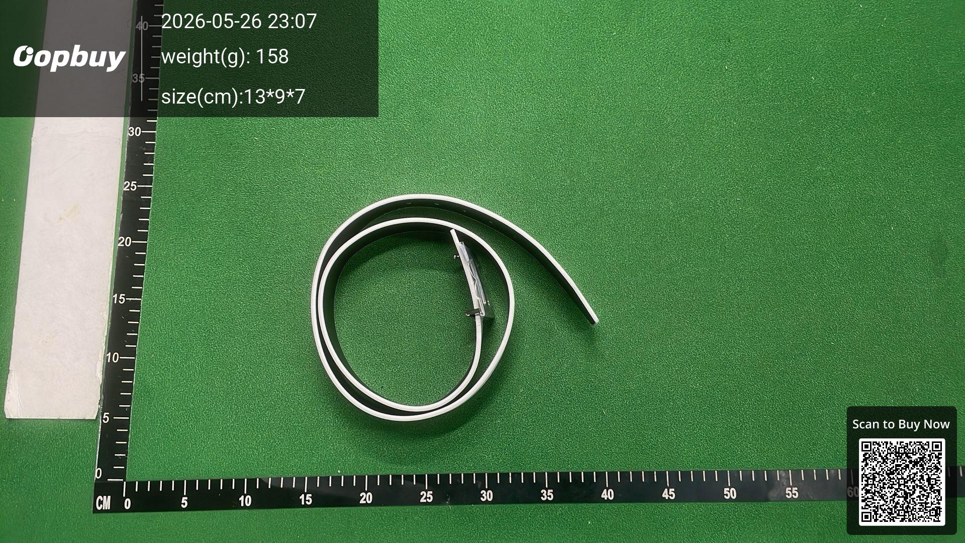 Foto QC 6 de Hermes H Belt Reversible Belt White Black