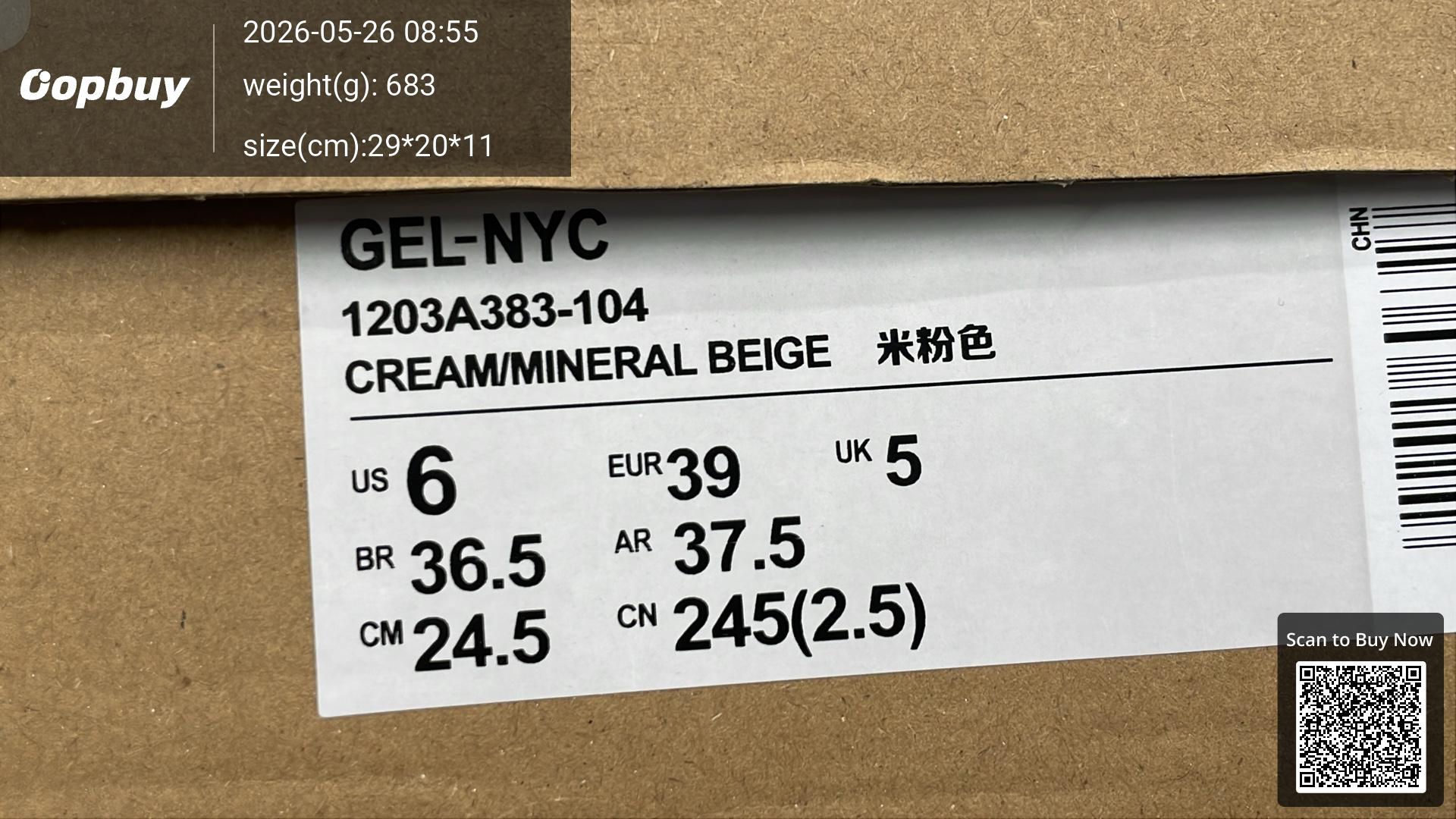 Foto QC 4 de ASICS GEL-NYC Low Cream Oyster Grey 1201A789-103