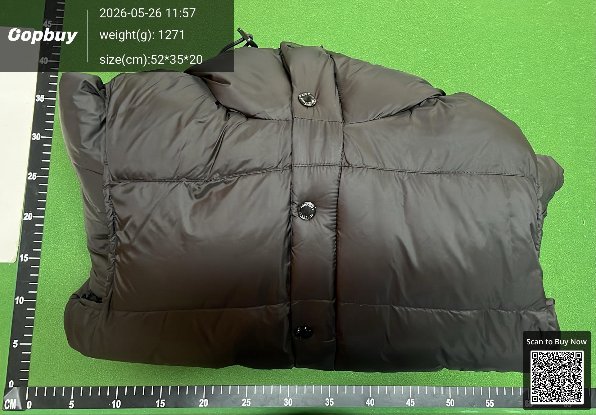 Foto QC 8 de Burberry Down Puffer Jacket Detachable Sleeves Black