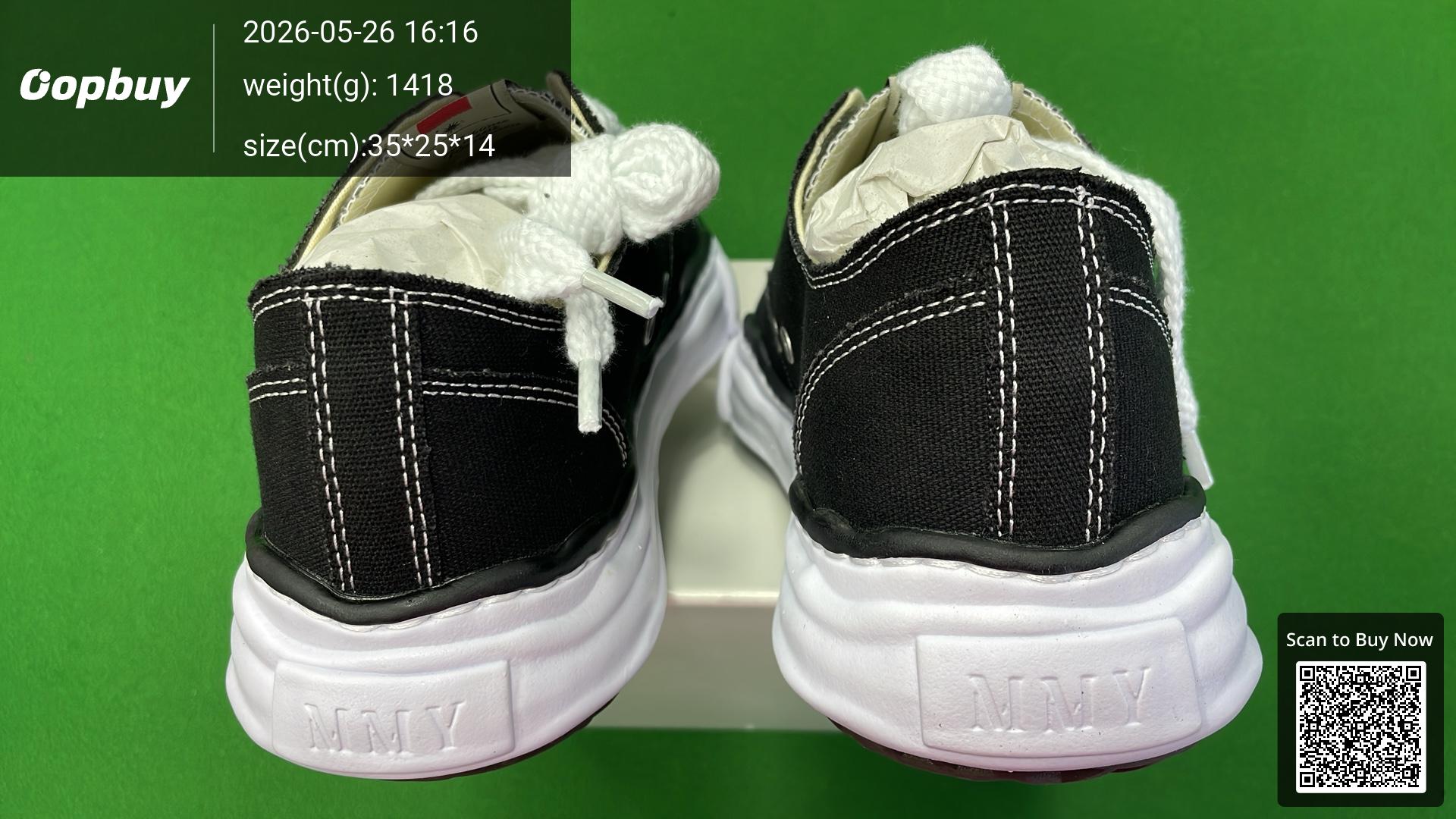 Foto QC 6 de Maison Mihara Yasuhiro Peterson Canvas Low Original Sole Black