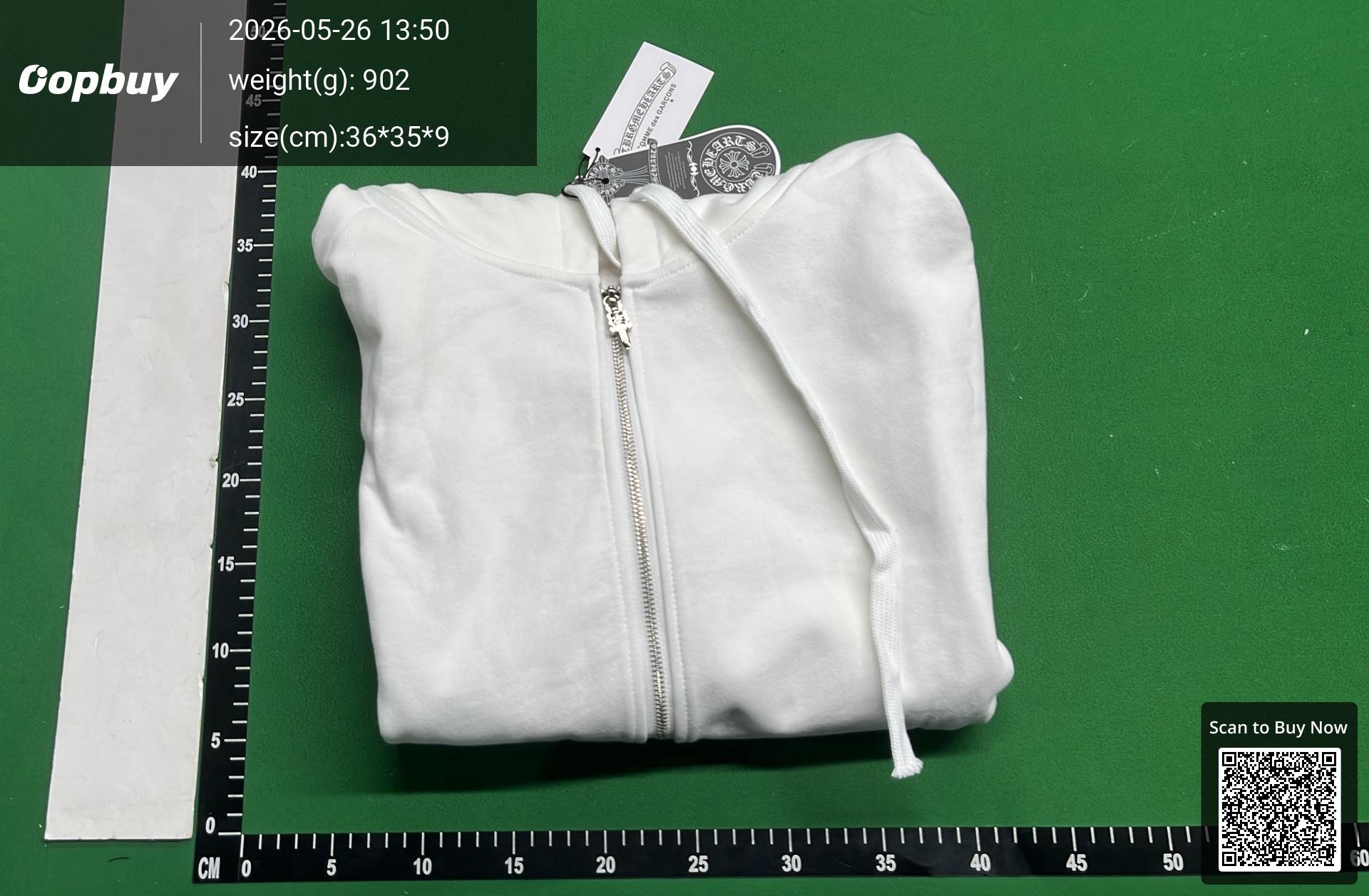 Foto QC 7 de Chrome Hearts Hooded Gothic Logo Sweater Grey