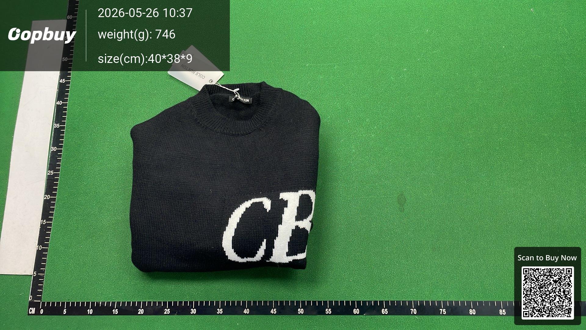 Foto QC 8 de Cole Buxton Crewneck Sweater Logo Jacquard White