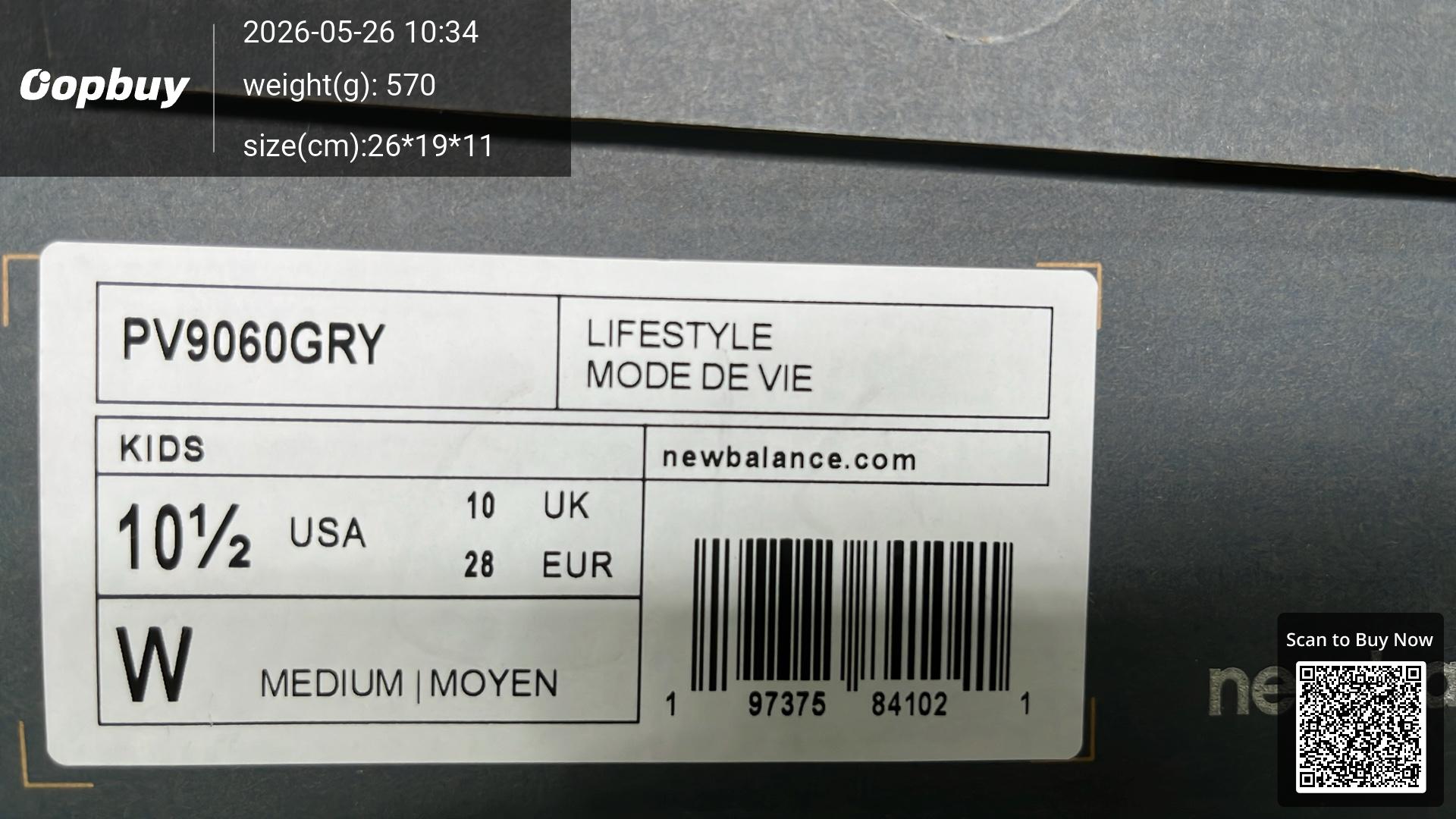 Foto QC 3 de New Balance 9060 Low Kids Sea Salt PV9060EB