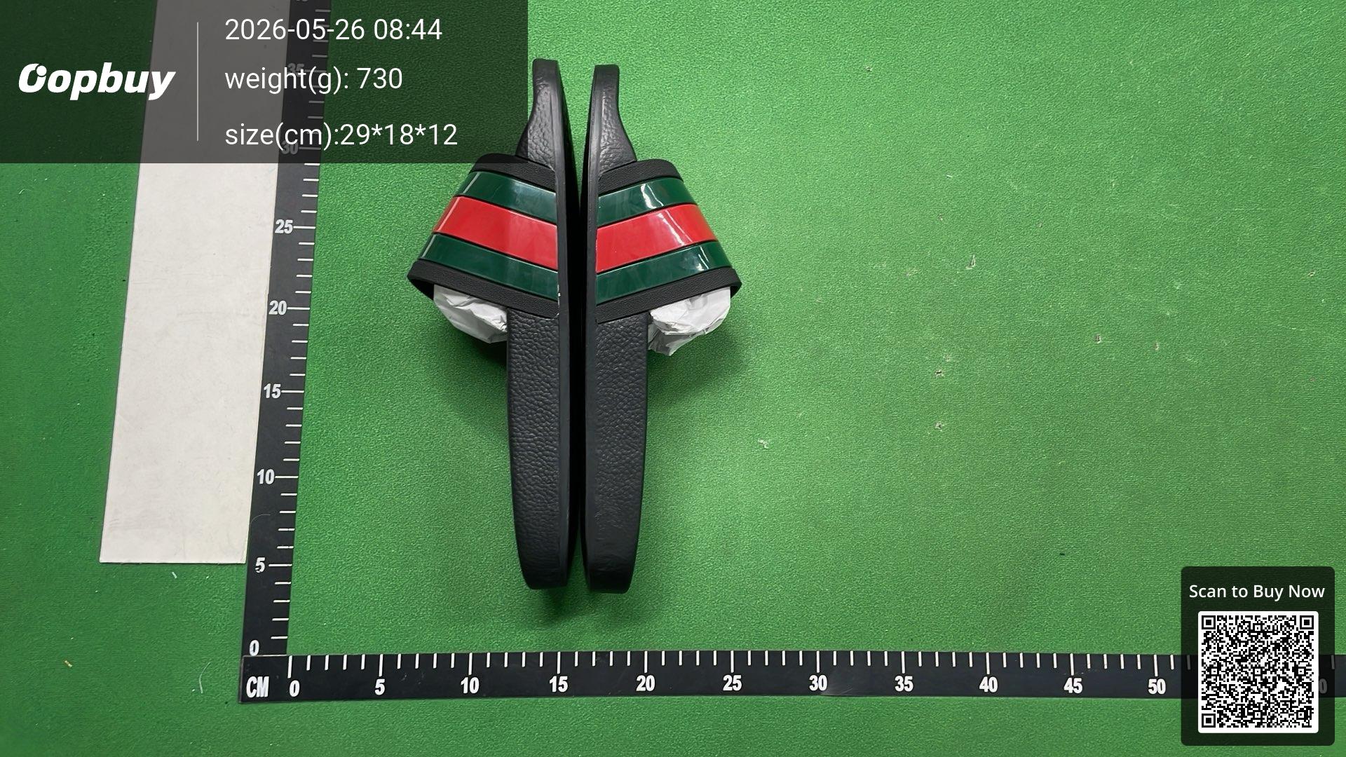 Foto QC 6 de Gucci Slide Sandal Rubber Web Black 429469 GIB10 1098