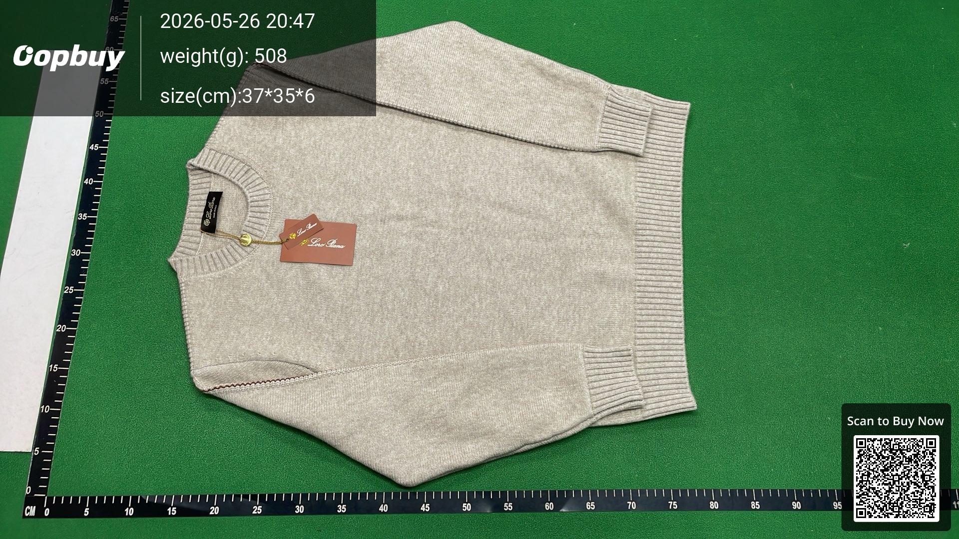 Foto QC 4 de Loro Piana Crewneck Sweater Knitted Wool Beige
