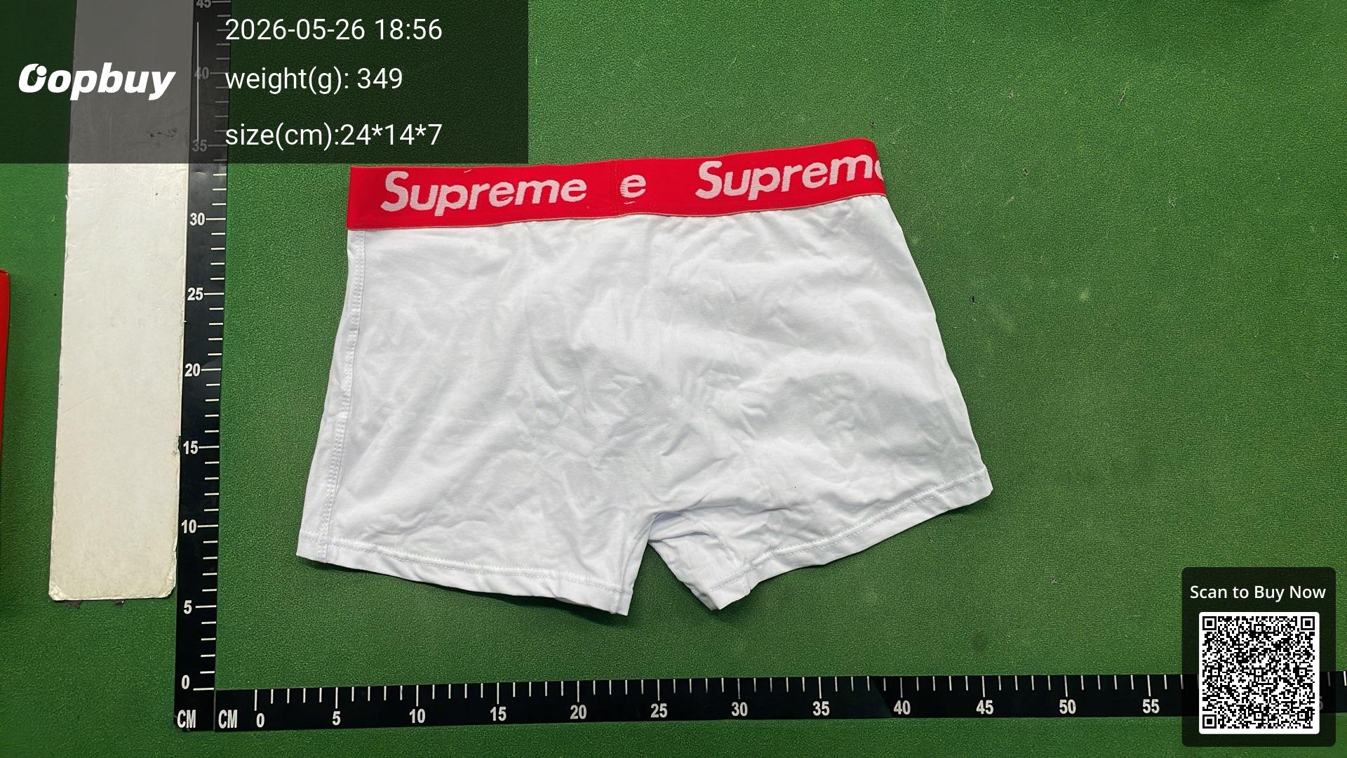 Foto QC 4 de Supreme Underwear Cotton Boxer Briefs Red Blue Black