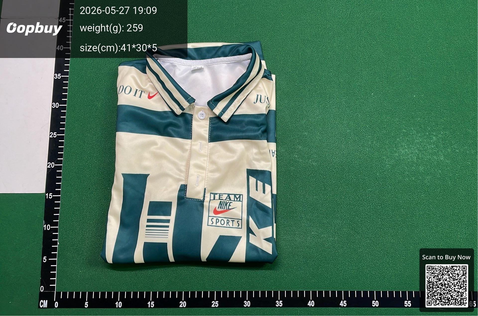 Foto QC 8 de Nike Shirt 3D Graphic Vintage Striped Green Cream