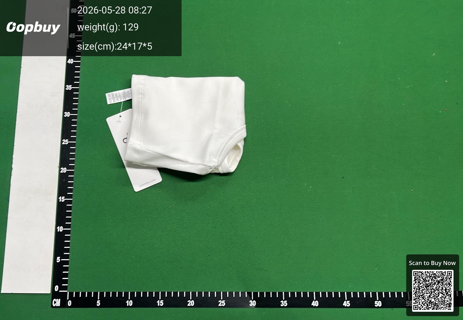 Foto QC 4 de Alo Ribbed Cropped Racerback Tank White