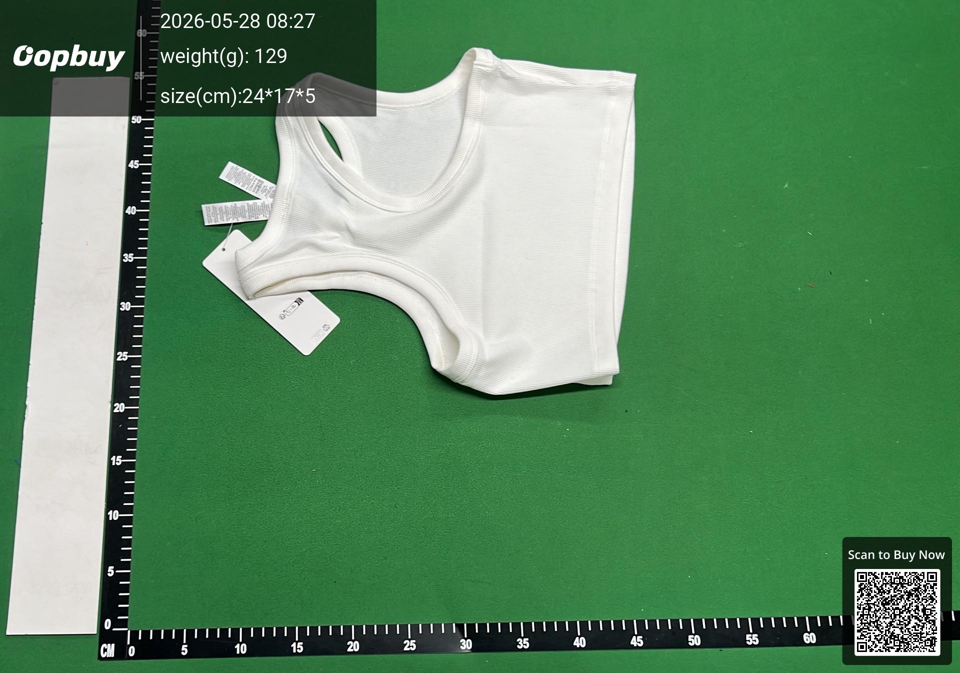 Foto QC 3 de Alo Ribbed Cropped Racerback Tank White