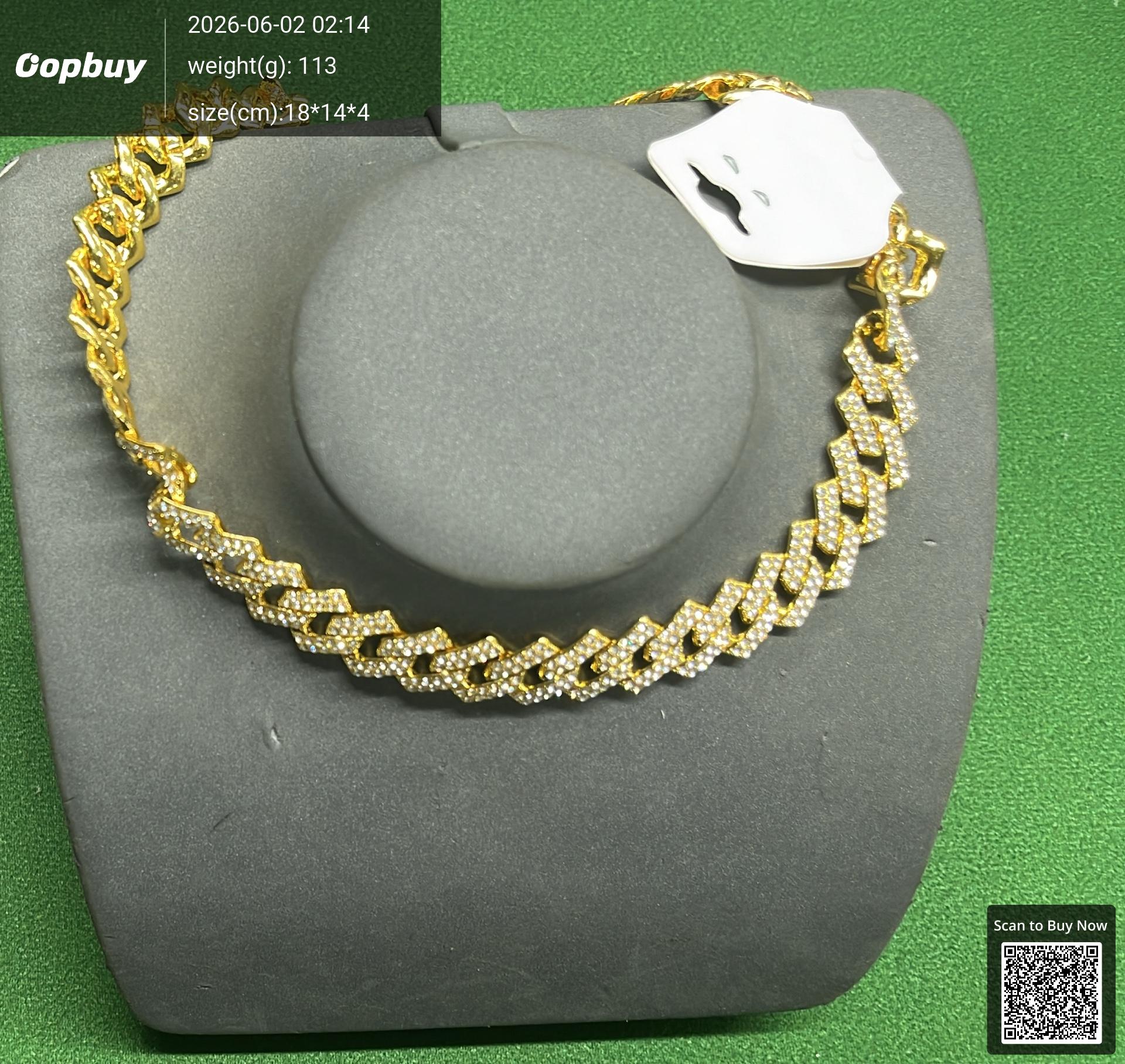 Foto QC 6 de Other Cuban Necklace Metal Crystal Silver