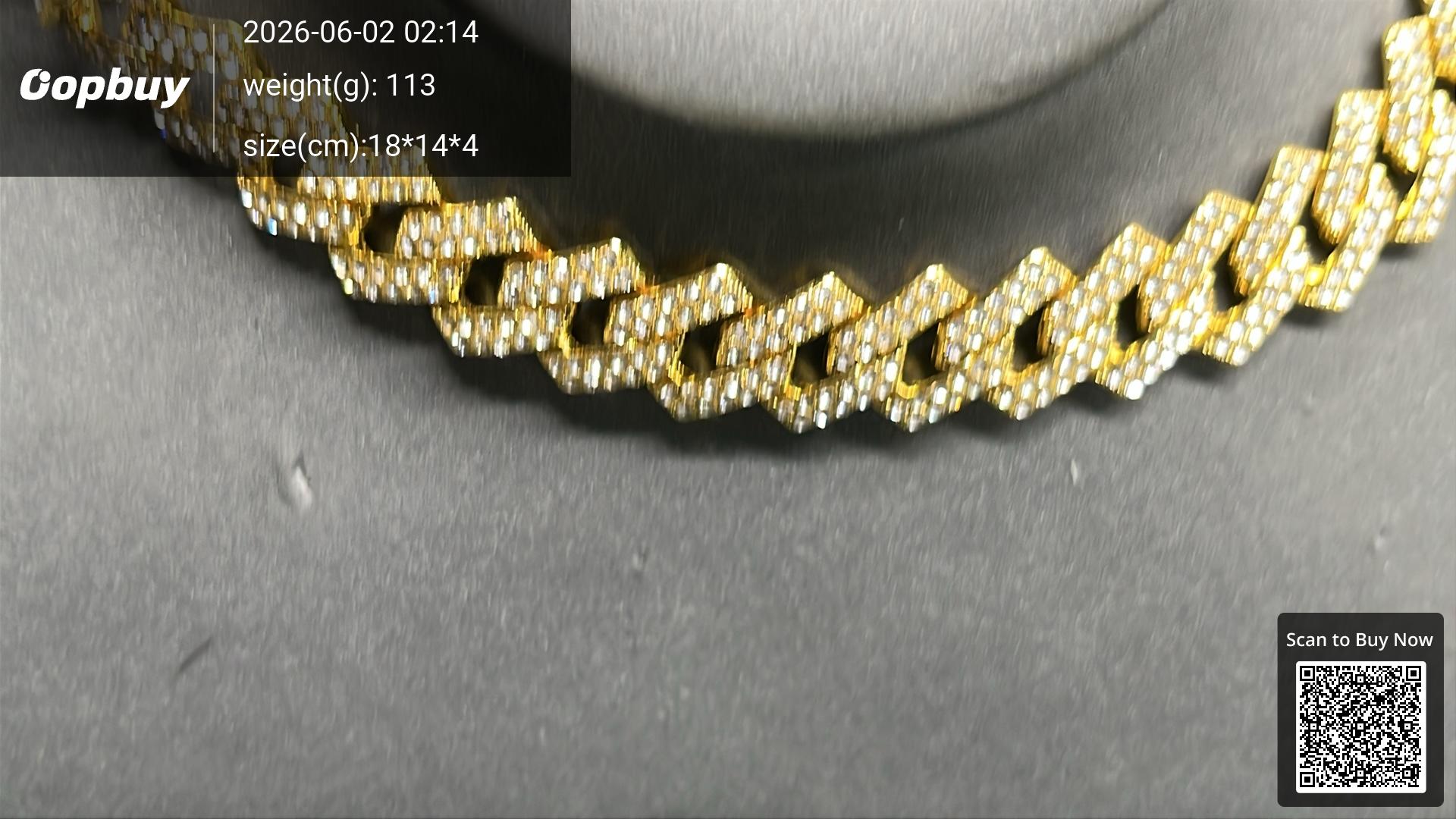 Foto QC 7 de Other Cuban Necklace Metal Crystal Silver