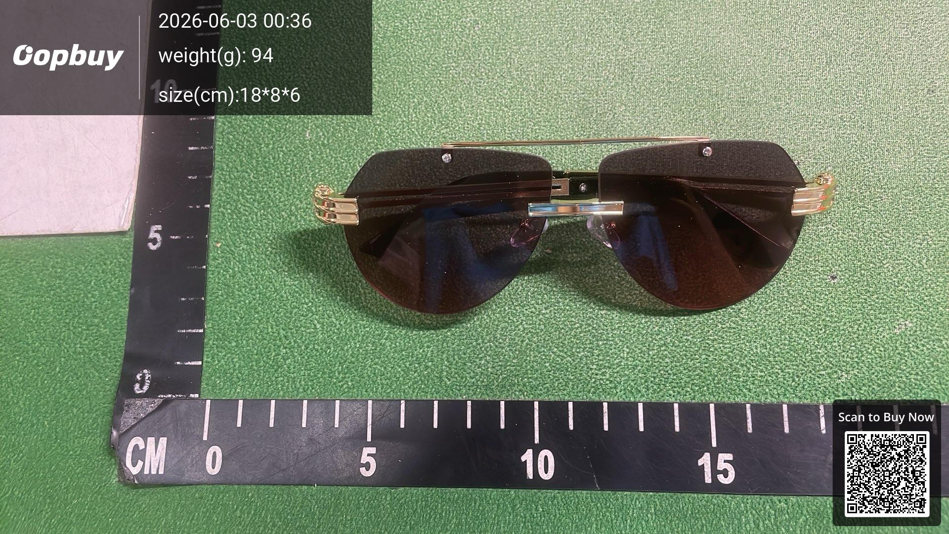 Foto QC 2 de Other Double Bridge Aviator Metal Sunglasses Silver Grey Blue Gradient