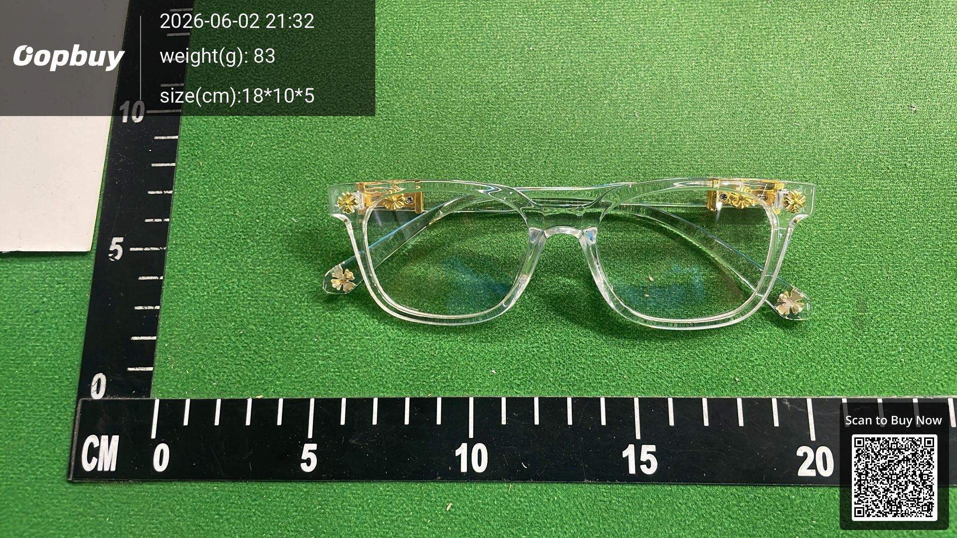 Foto QC 8 de Chrome Hearts Square-Frame Acetate Optical Clear