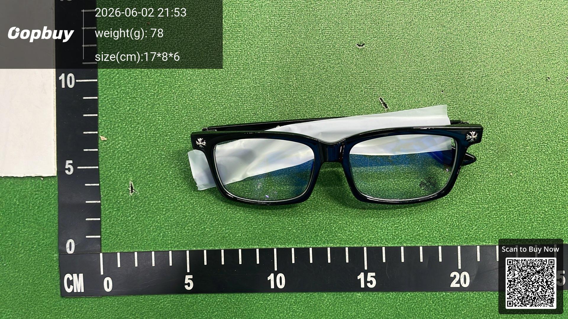 Foto QC 8 de Chrome Hearts Square-Frame Acetate Eyeglasses Clear (2271)