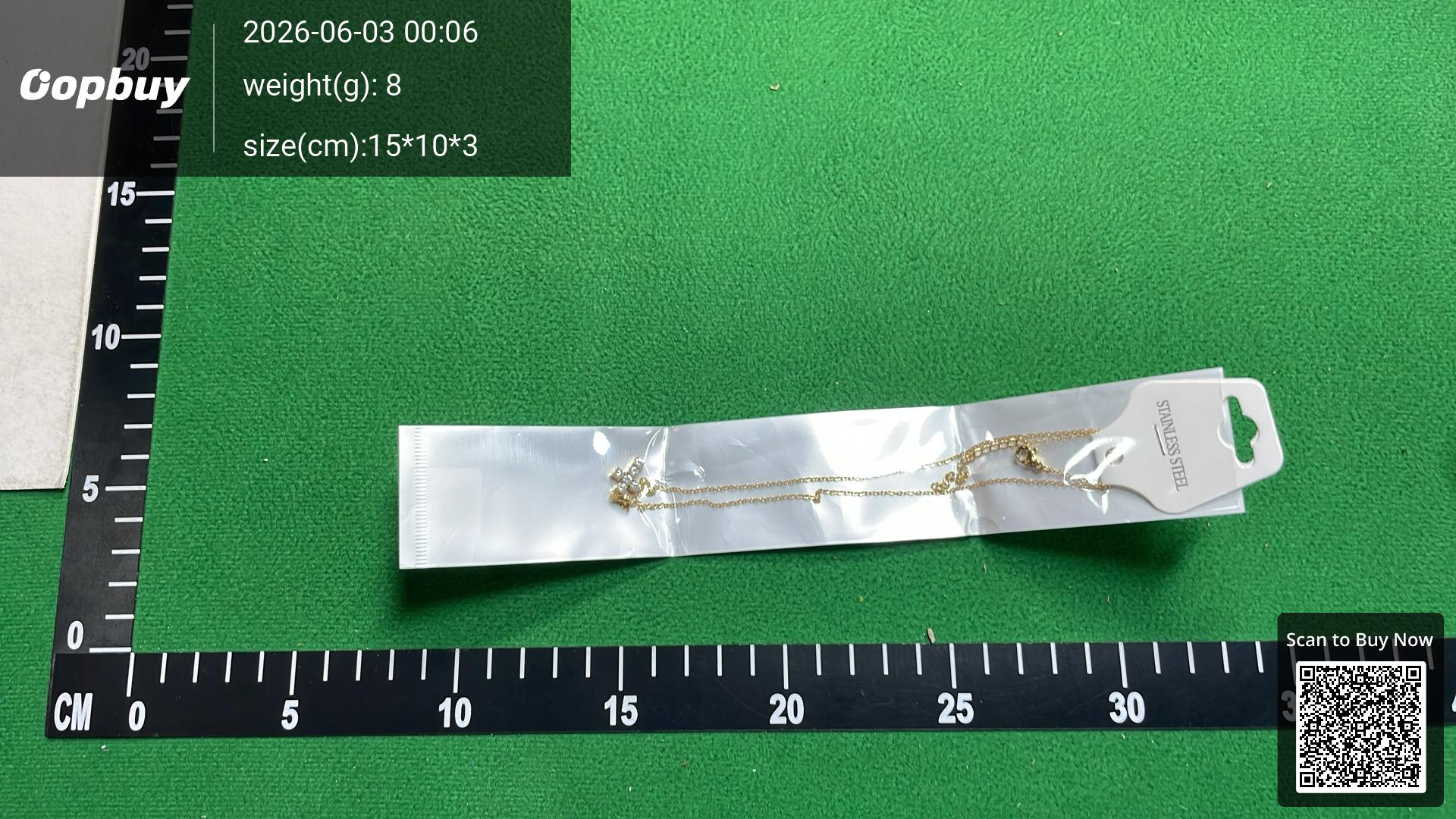 Foto QC 1 de Other Necklace Titanium Steel Zircon Gold