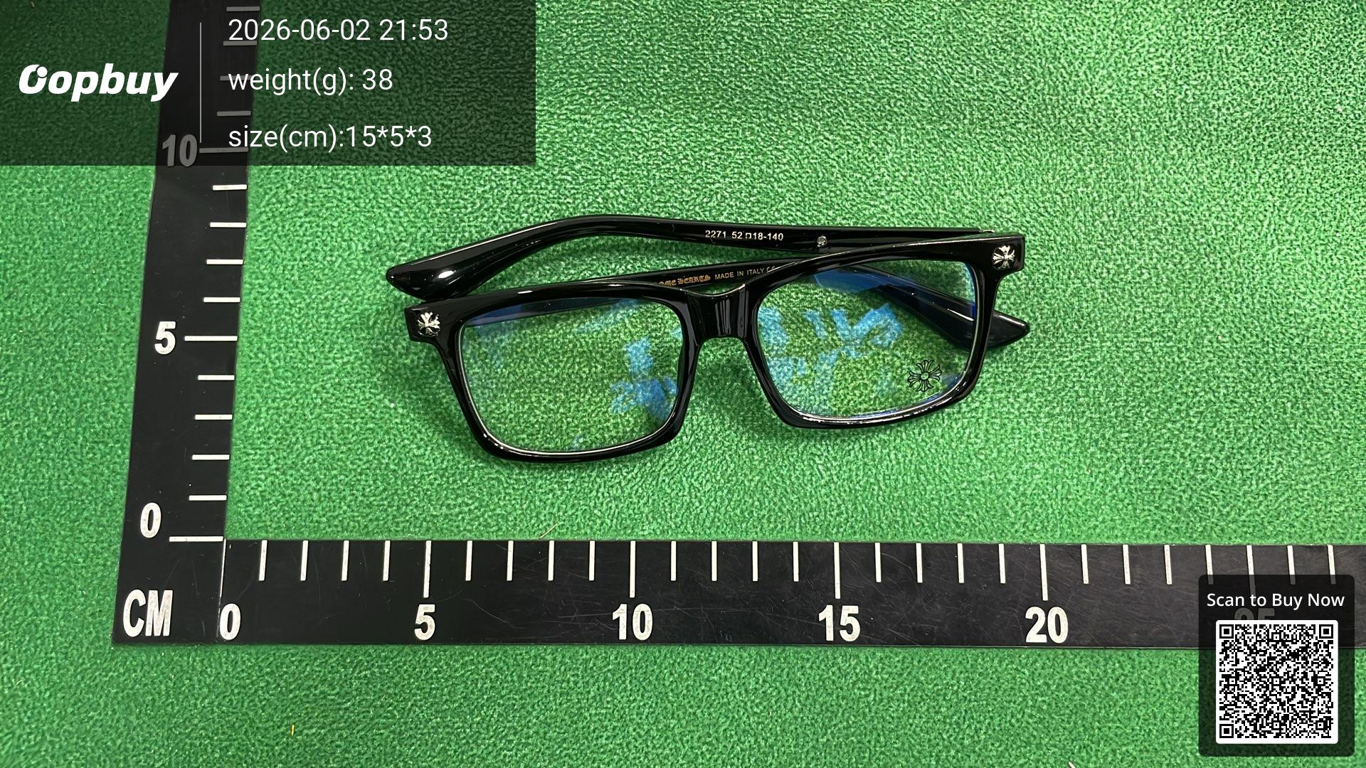 Foto QC 5 de Chrome Hearts Square-Frame Acetate Eyeglasses Clear (2271)