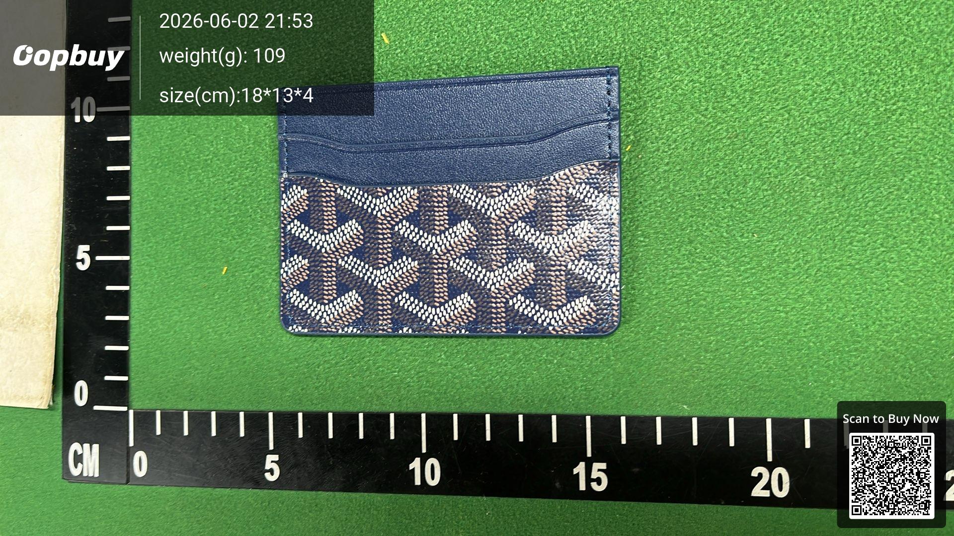 Foto QC 3 de Goyard Saint Sulpice Card Holder Goyardine Burgundy