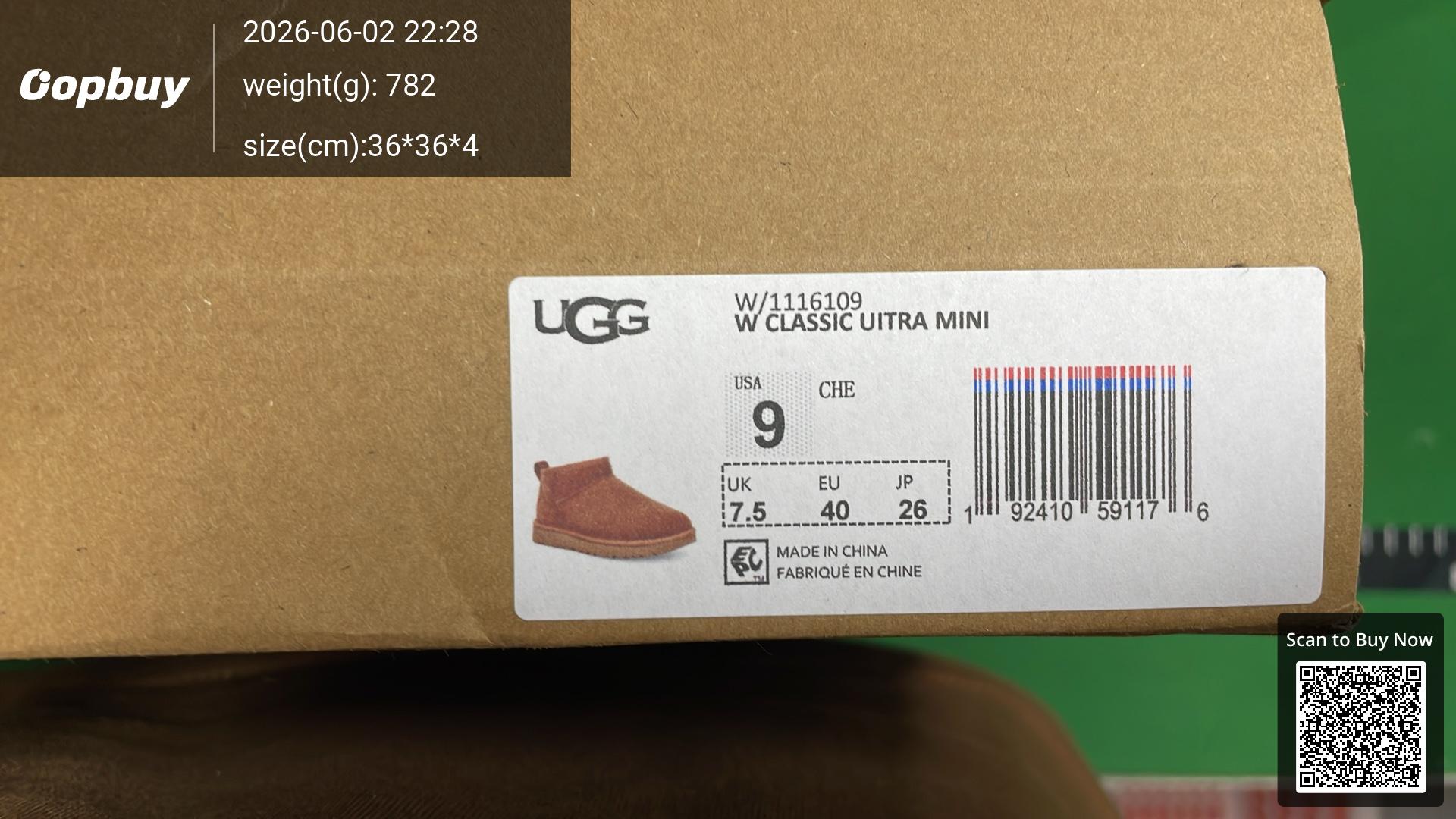 Foto QC 4 de UGG Classic Ultra Mini Sheepskin Suede Chestnut