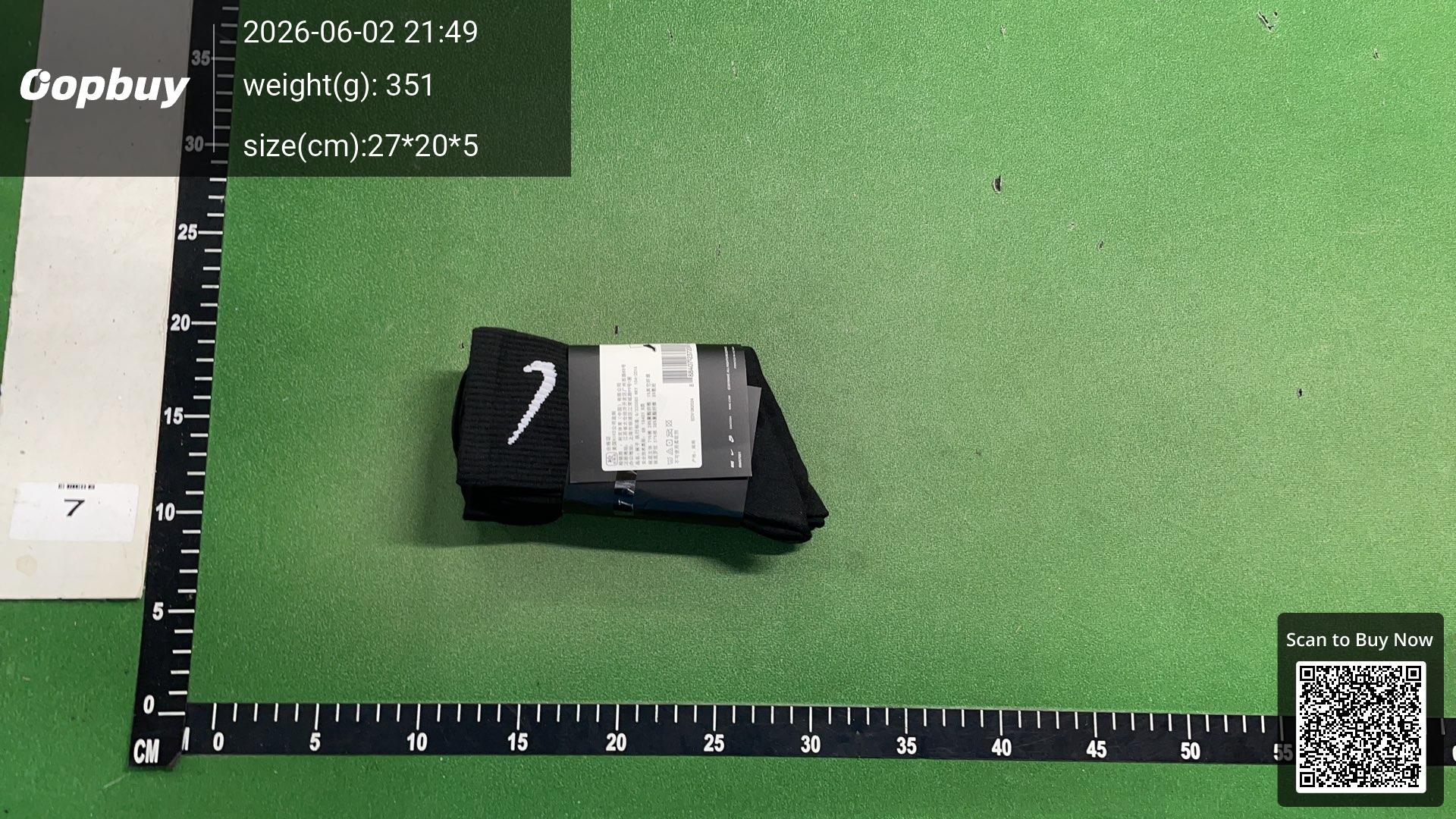 Foto QC 5 de Nike Everyday Crew Socks Black White