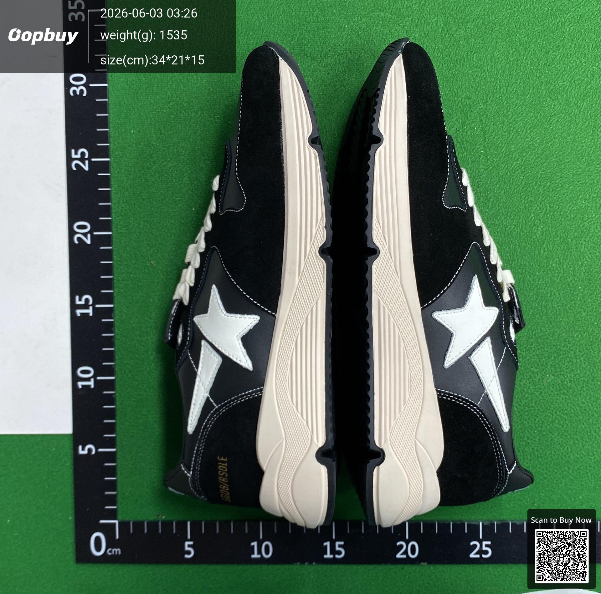 Foto QC 5 de Golden Goose Running Sole Low Black White GMF00126.F003775.90352