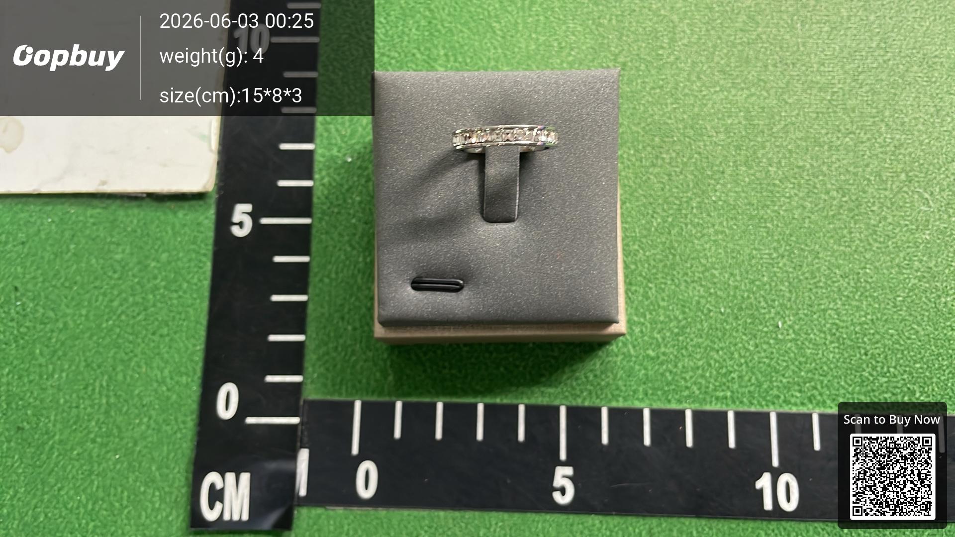 Foto QC 6 de Other Ring Titanium Steel Zircon Silver Blue