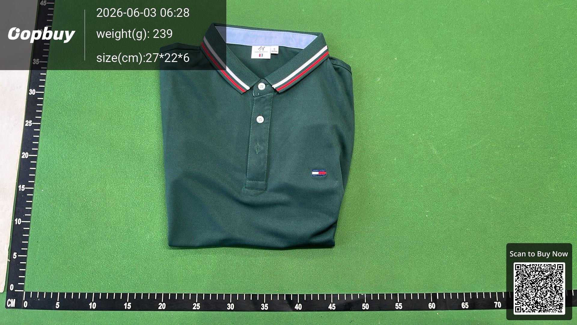 Foto QC 4 de Tommy Hilfiger Flag Logo Tipped Shirt Blue
