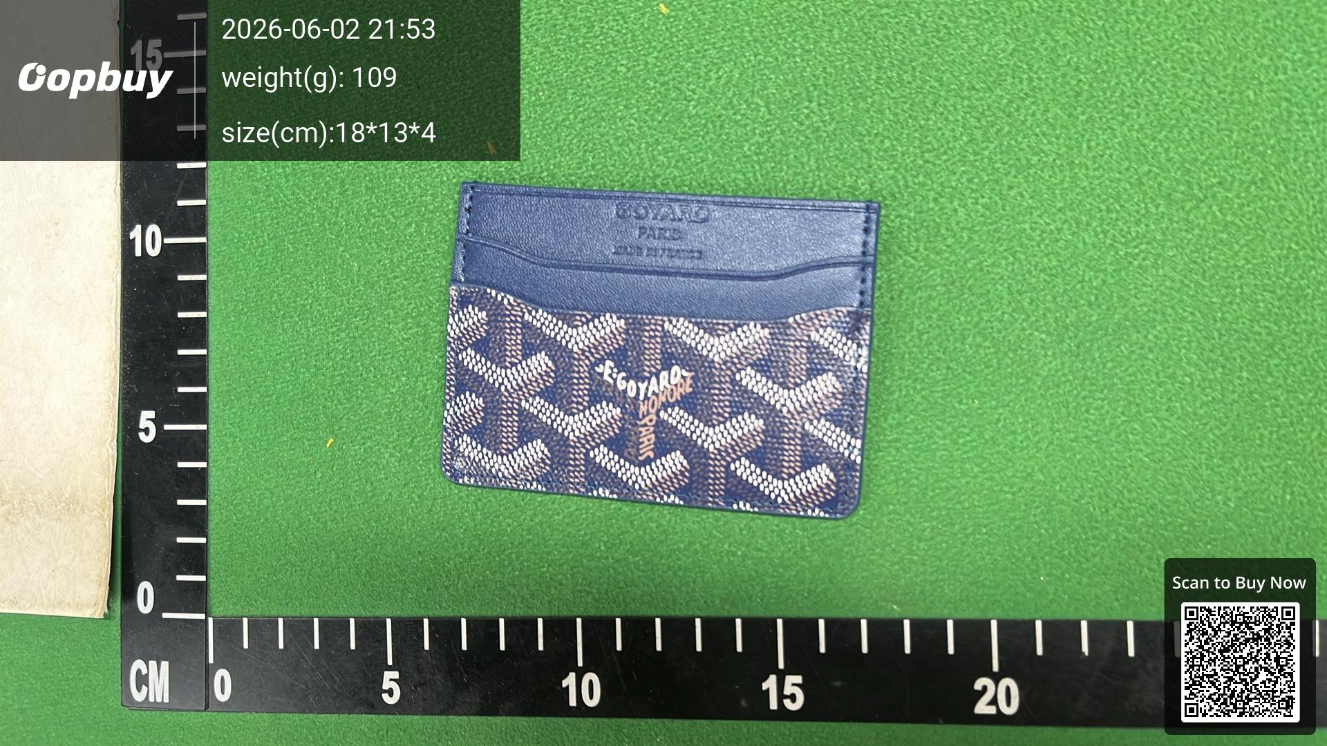 Foto QC 2 de Goyard Saint Sulpice Card Holder Goyardine Burgundy