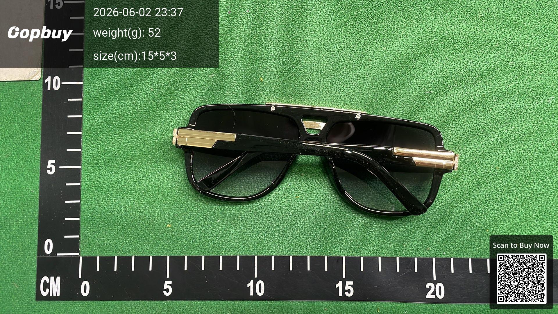 Foto QC 8 de Other Aviator Metal Sunglasses Black Gold Brown