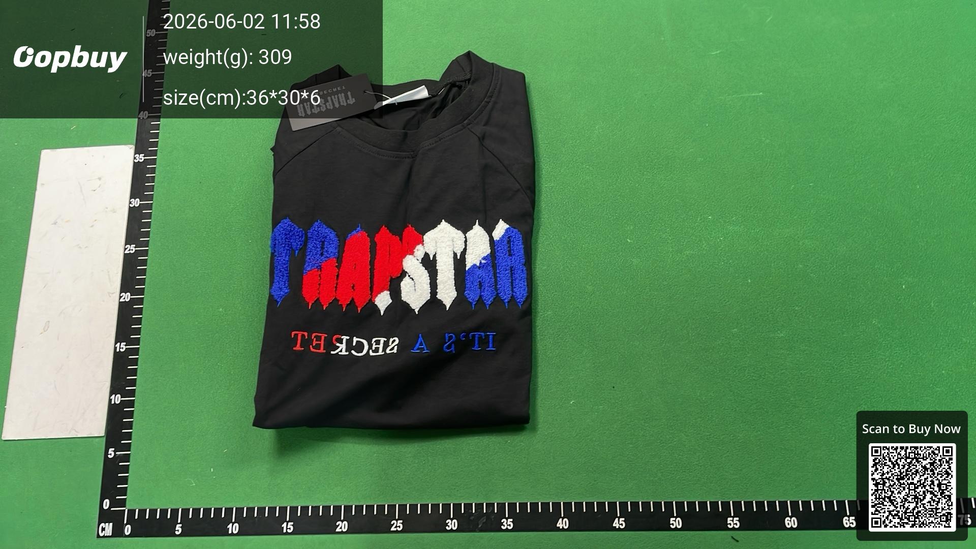 Foto QC 4 de Trapstar T-shirt Chenille Decoded Mirror Logo Black