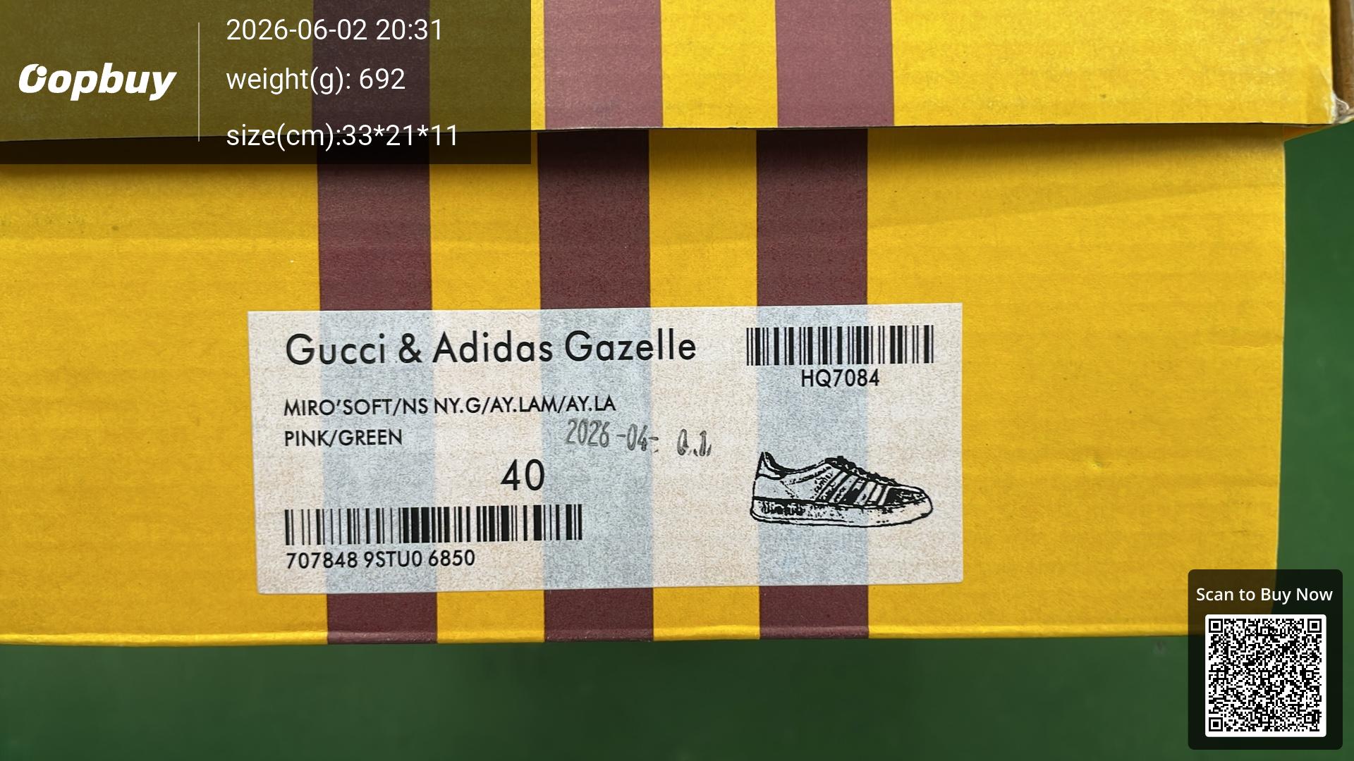 Foto QC 4 de Gucci Gazelle Low adidas GG Monogram Brown 707847