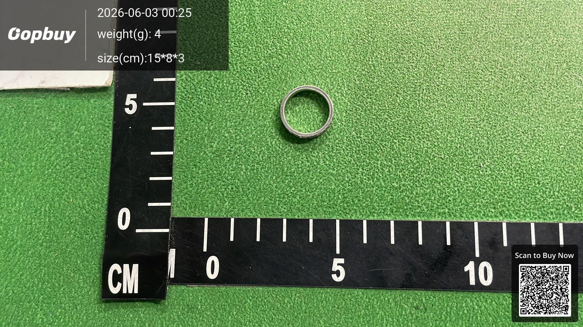 Foto QC 8 de Other Ring Titanium Steel Zircon Silver Blue