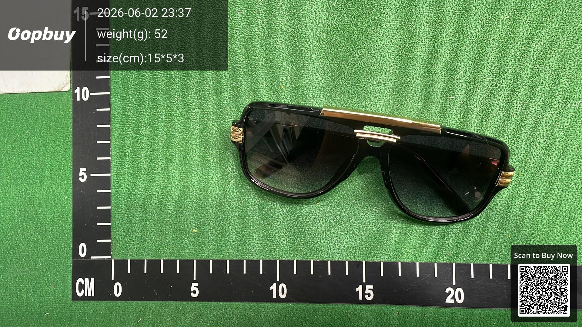 Foto QC 7 de Other Aviator Metal Sunglasses Black Gold Brown