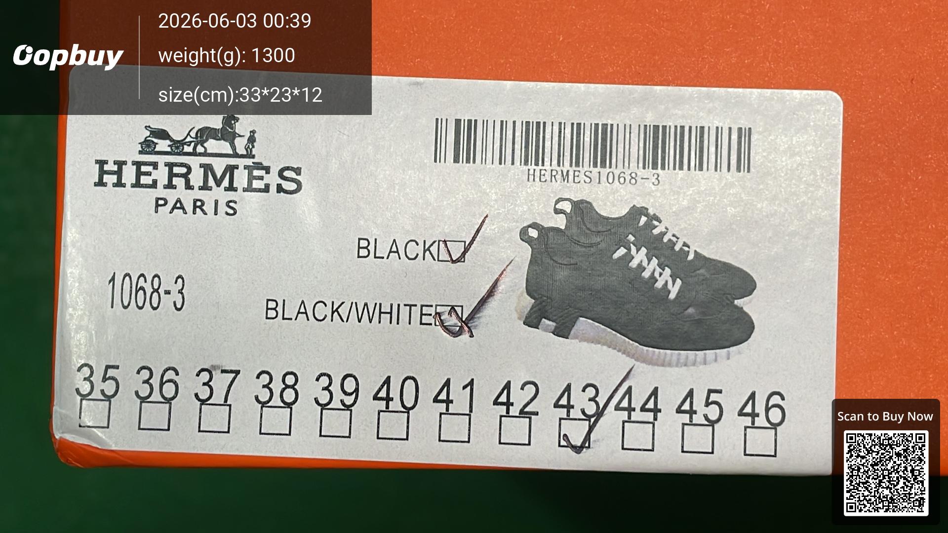 Foto QC 2 de Hermes Bouncing Low White Red