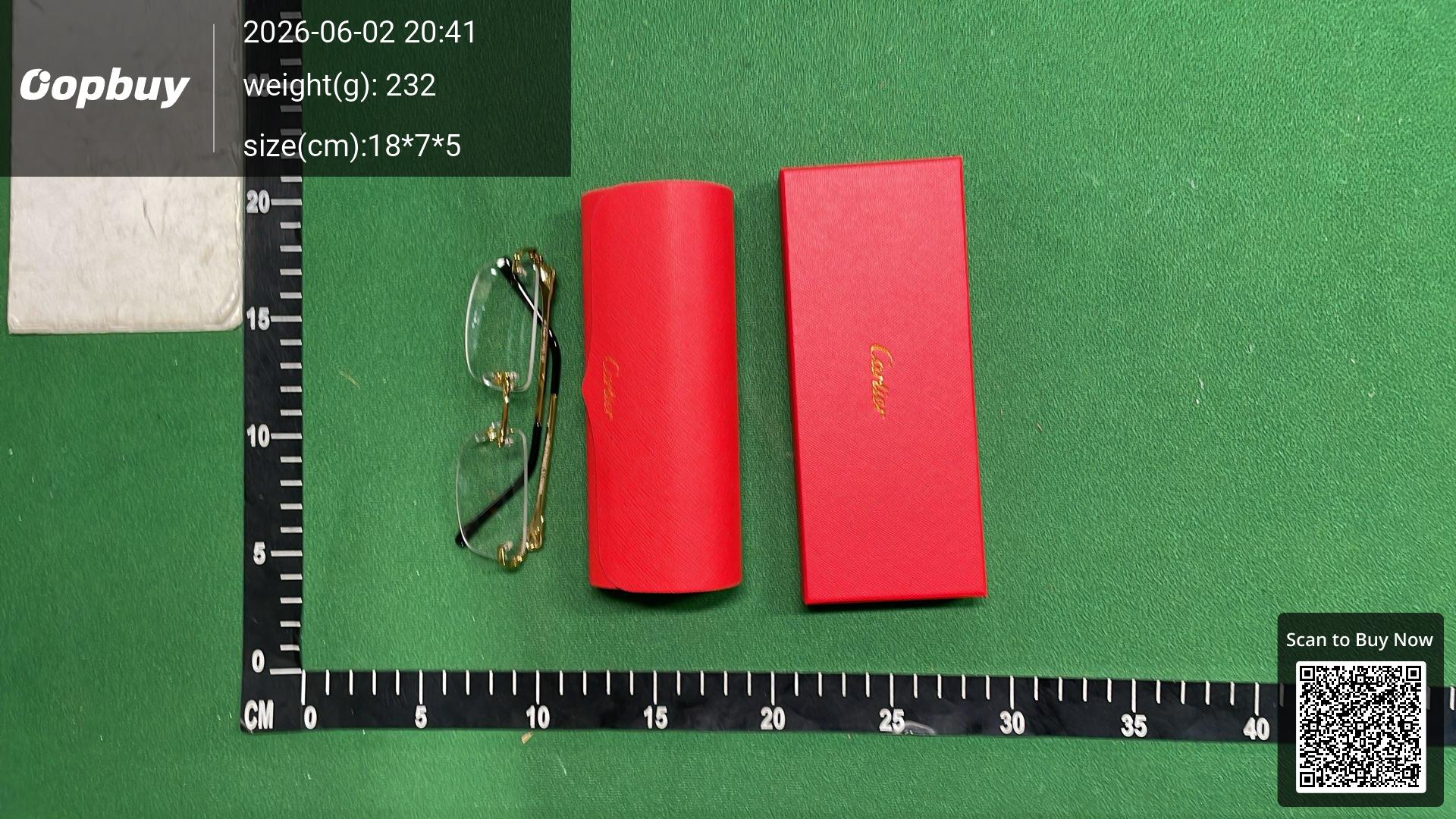Foto QC 6 de Cartier C Décor Rimless Square-Frame Metal Sunglasses Gold Havana Grey (CT0045S-001)