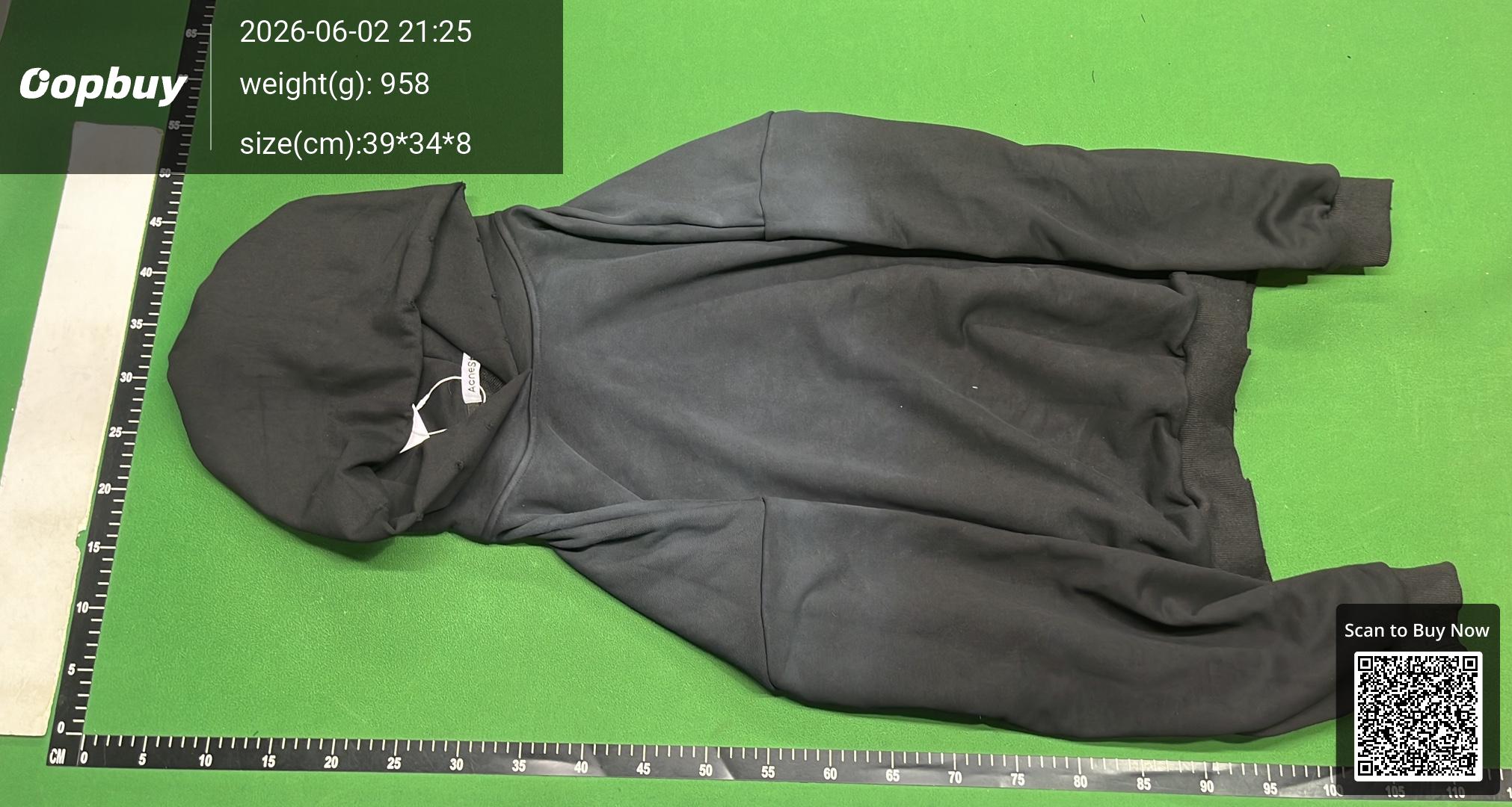 Foto QC 7 de Acne Studios Hoodie Stockholm 1996 Distressed Logo White