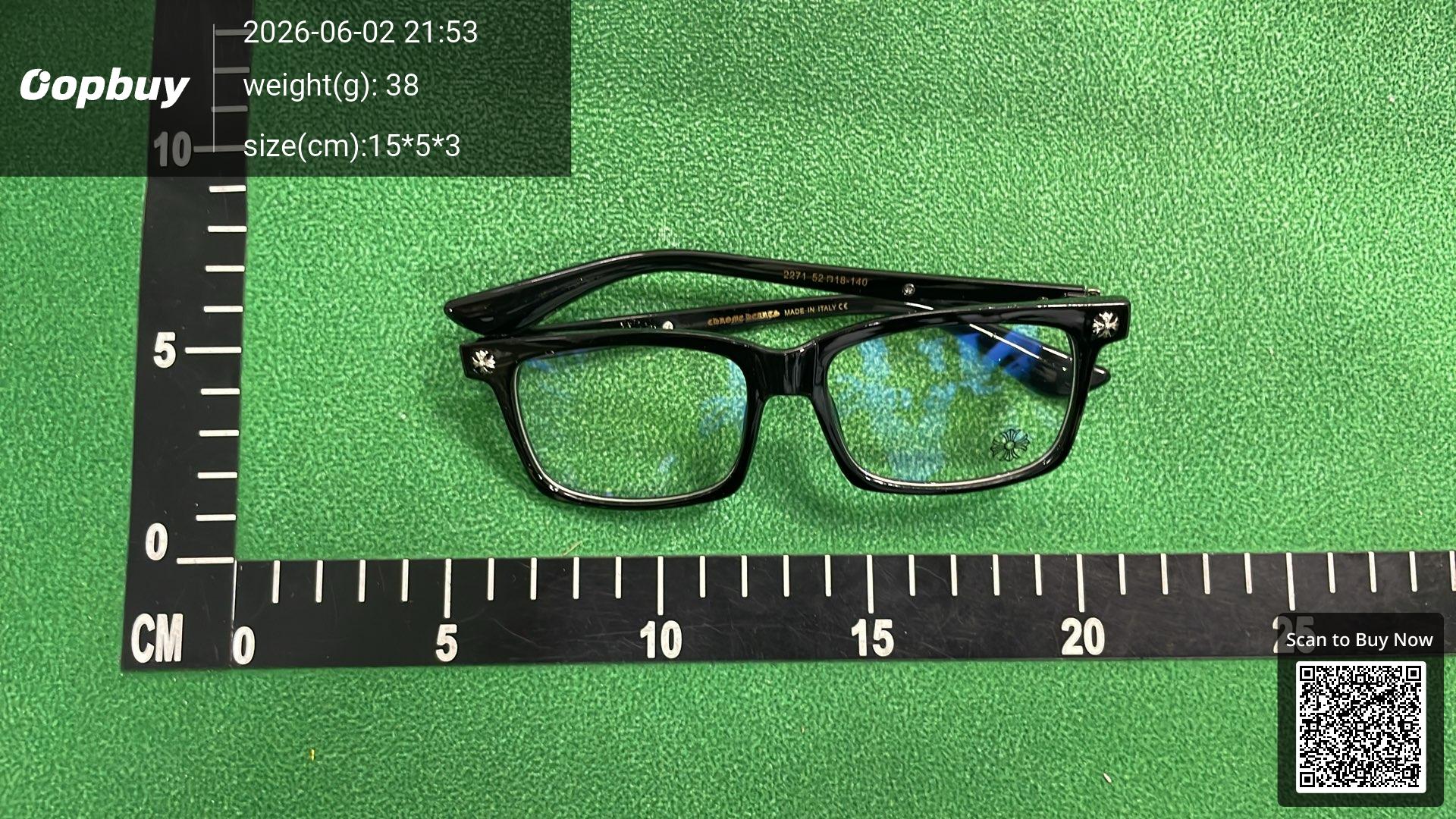 Foto QC 2 de Chrome Hearts Square-Frame Acetate Eyeglasses Clear (2271)