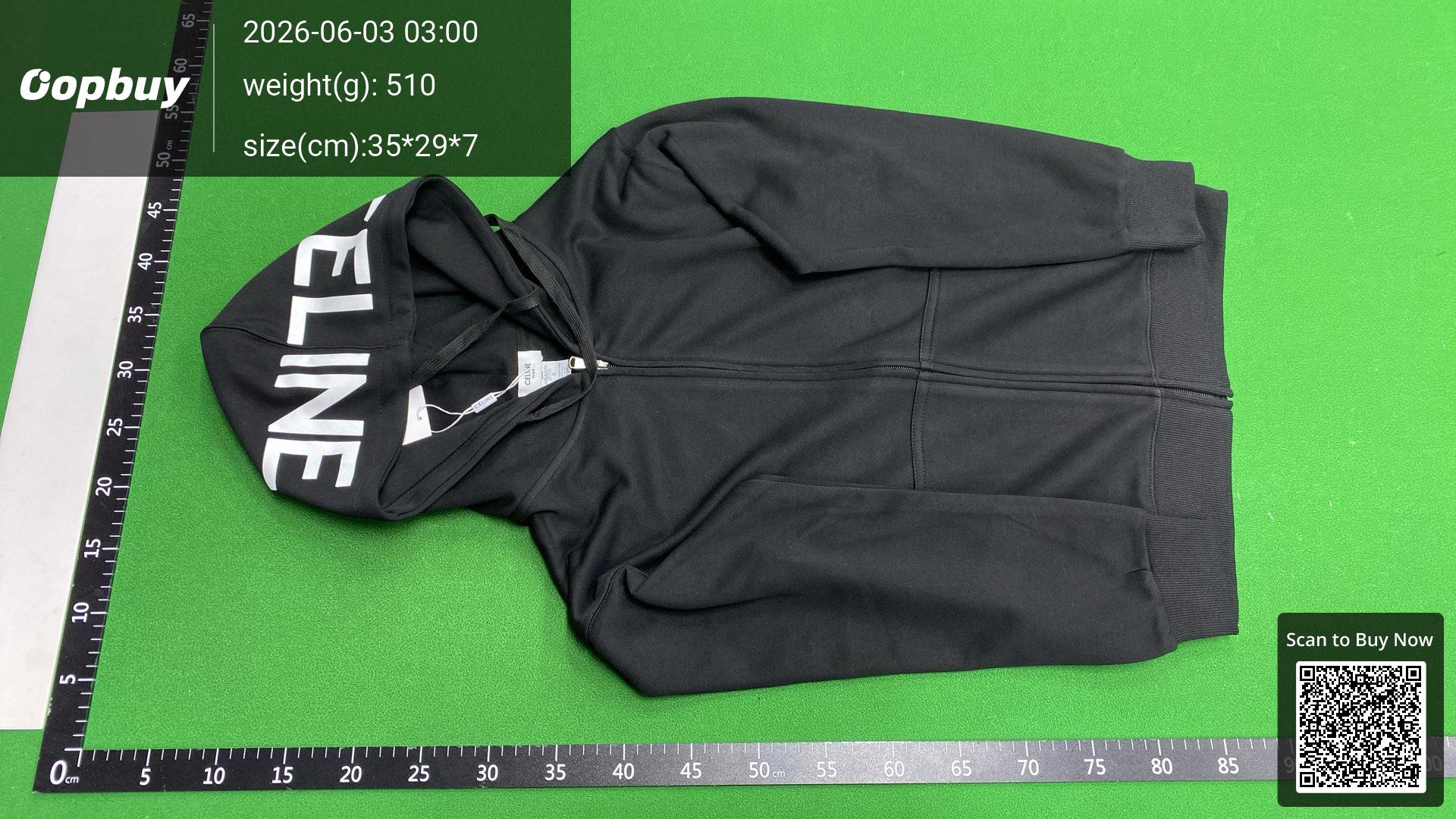 Foto QC 6 de Celine Hoodie Logo Grey