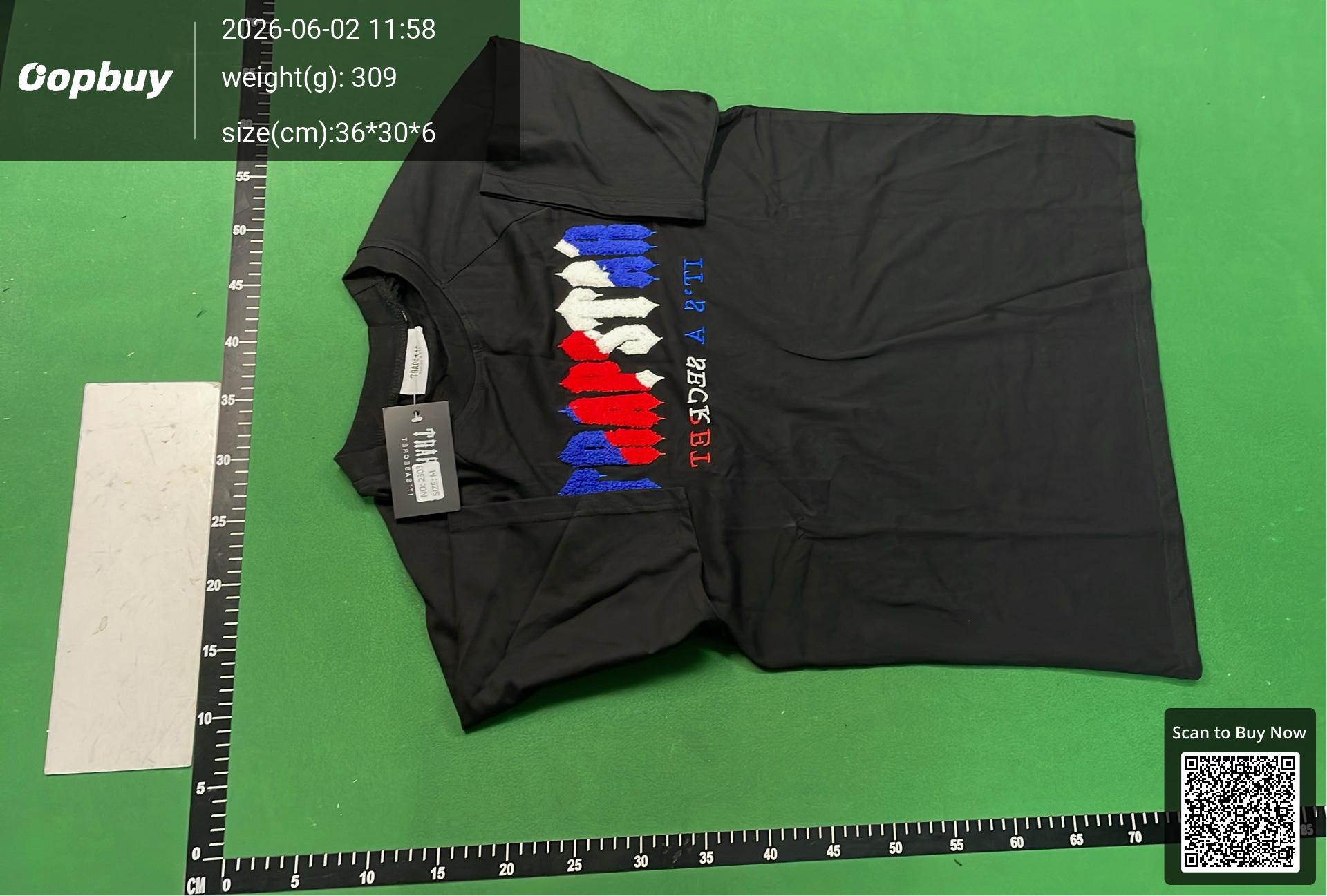 Foto QC 2 de Trapstar T-shirt Chenille Decoded Mirror Logo Black