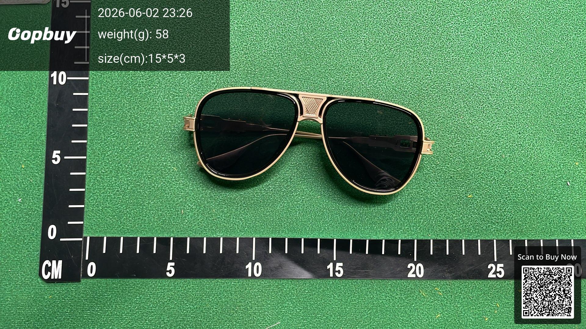 Foto QC 1 de Other Aviator Metal Acetate Sunglasses Black Silver Grey