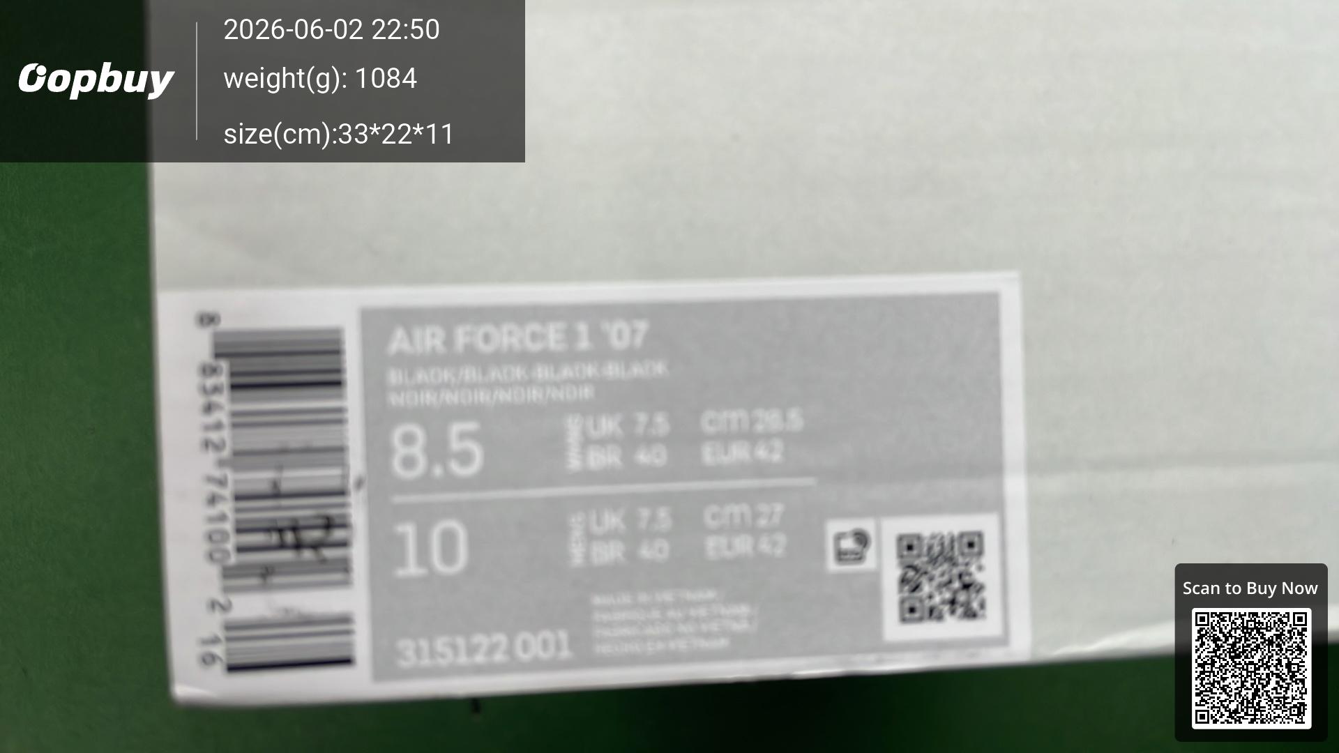 Foto QC 3 de Nike Air Force 1 Mid '07 Triple Black