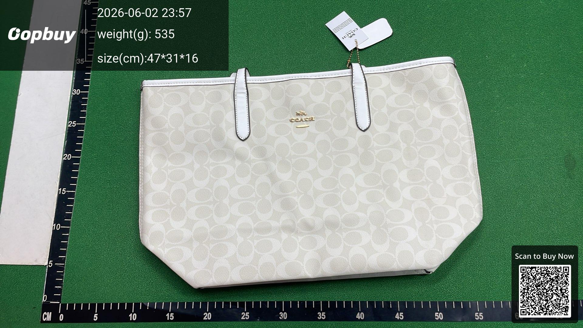 Foto QC 5 de Coach City Tote 33 Chalk Signature Canvas