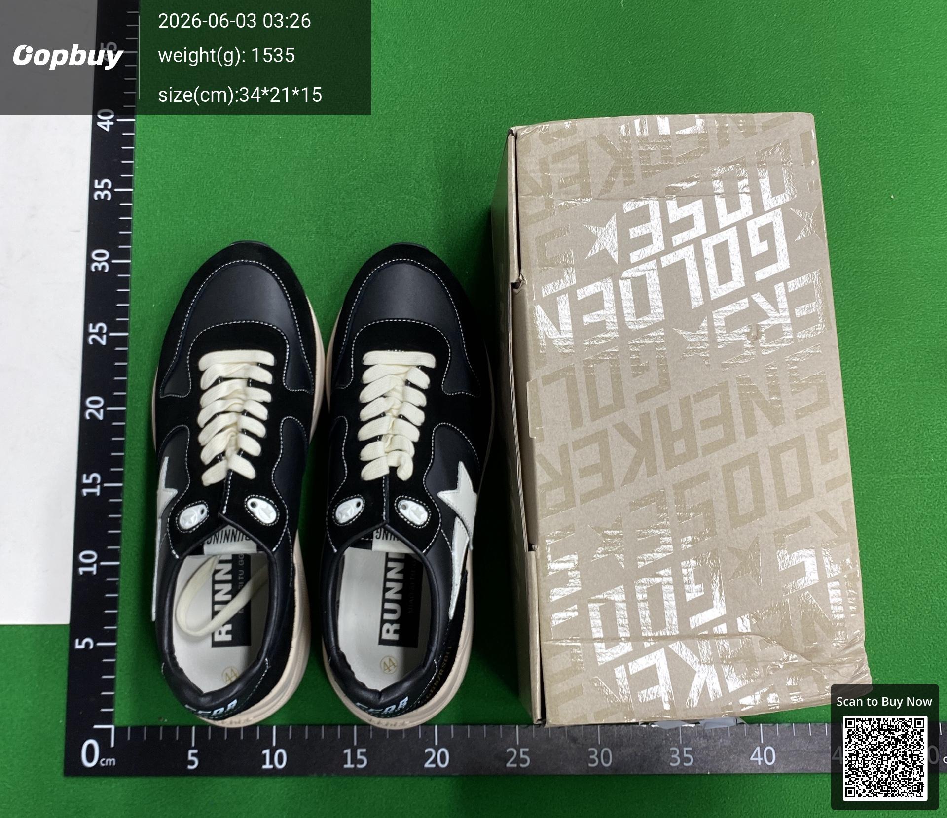 Foto QC 1 de Golden Goose Running Sole Low Black White GMF00126.F003775.90352
